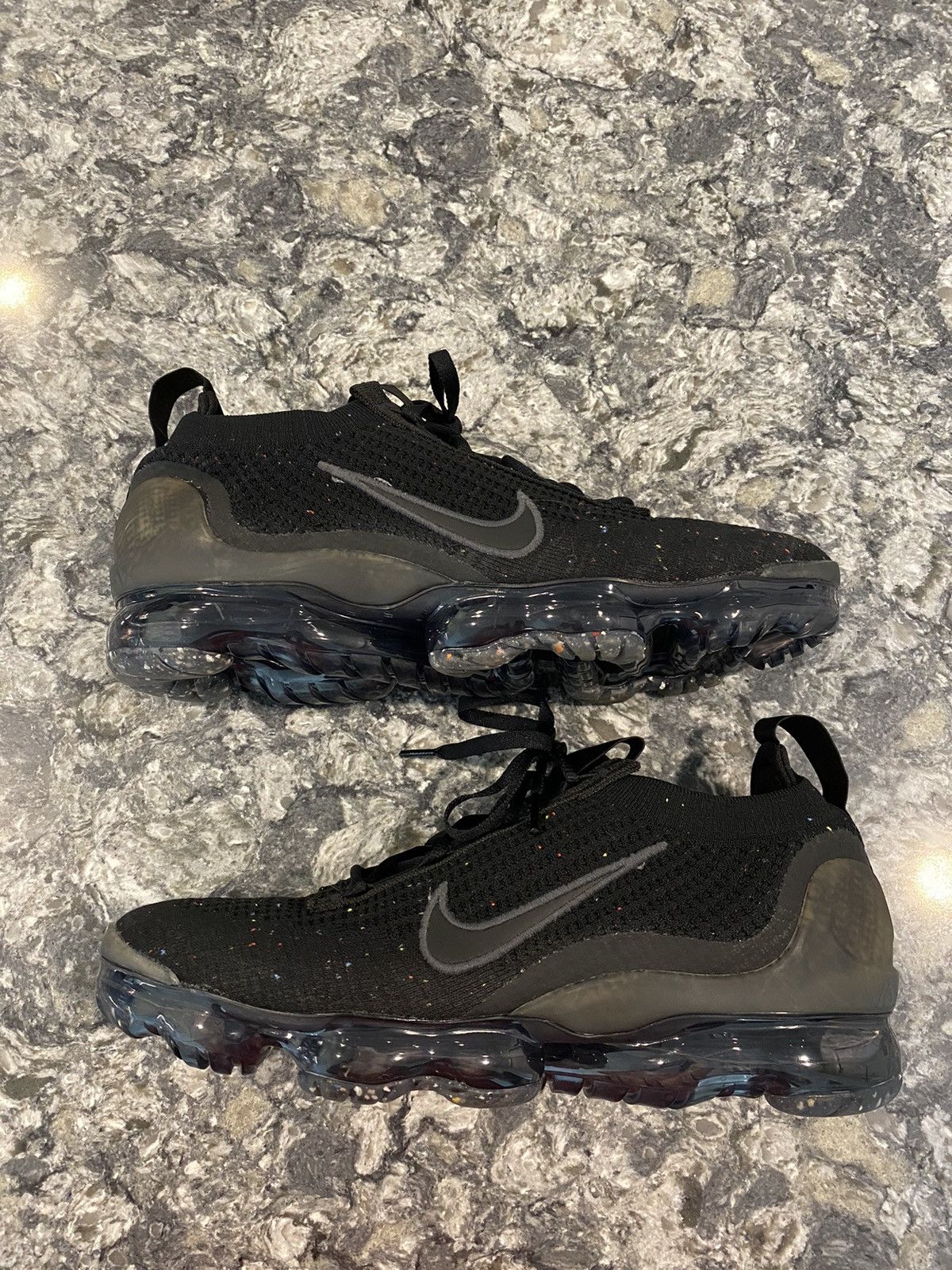image of Nike Air Vapormax Flyknit “Triple Black” Shoes, Men's (Size 9.5)