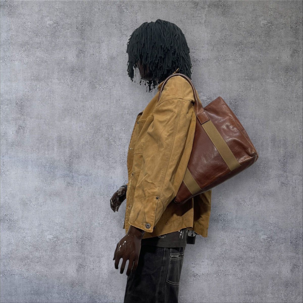 Japanese Brand Full Leather Patina Sazaby Japan Tote Shoulder Bag 1🟩1 Size ONE SIZE - 3 Thumbnail
