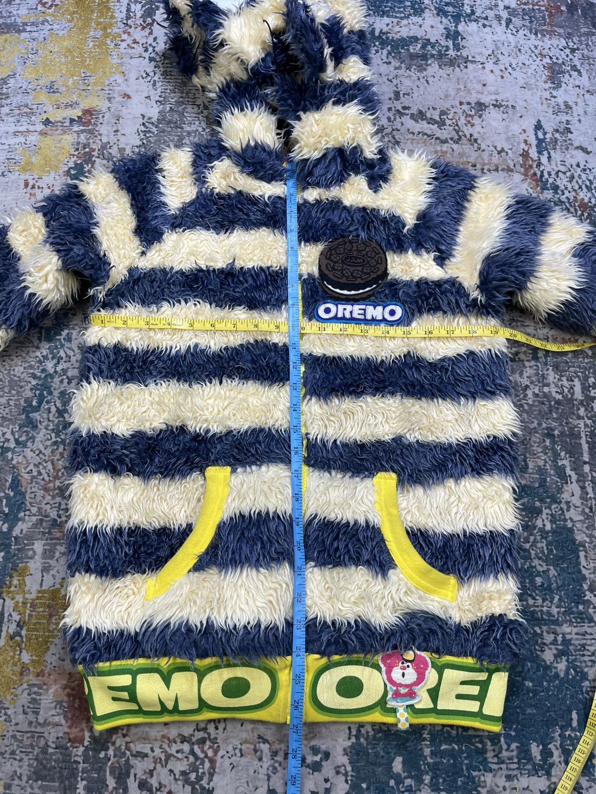 Japanese Brand Joyful And Monster Plush Whimsical Striped Fuzzy Jacket Size XS / US 0-2 / IT 36-38 - 9 Thumbnail