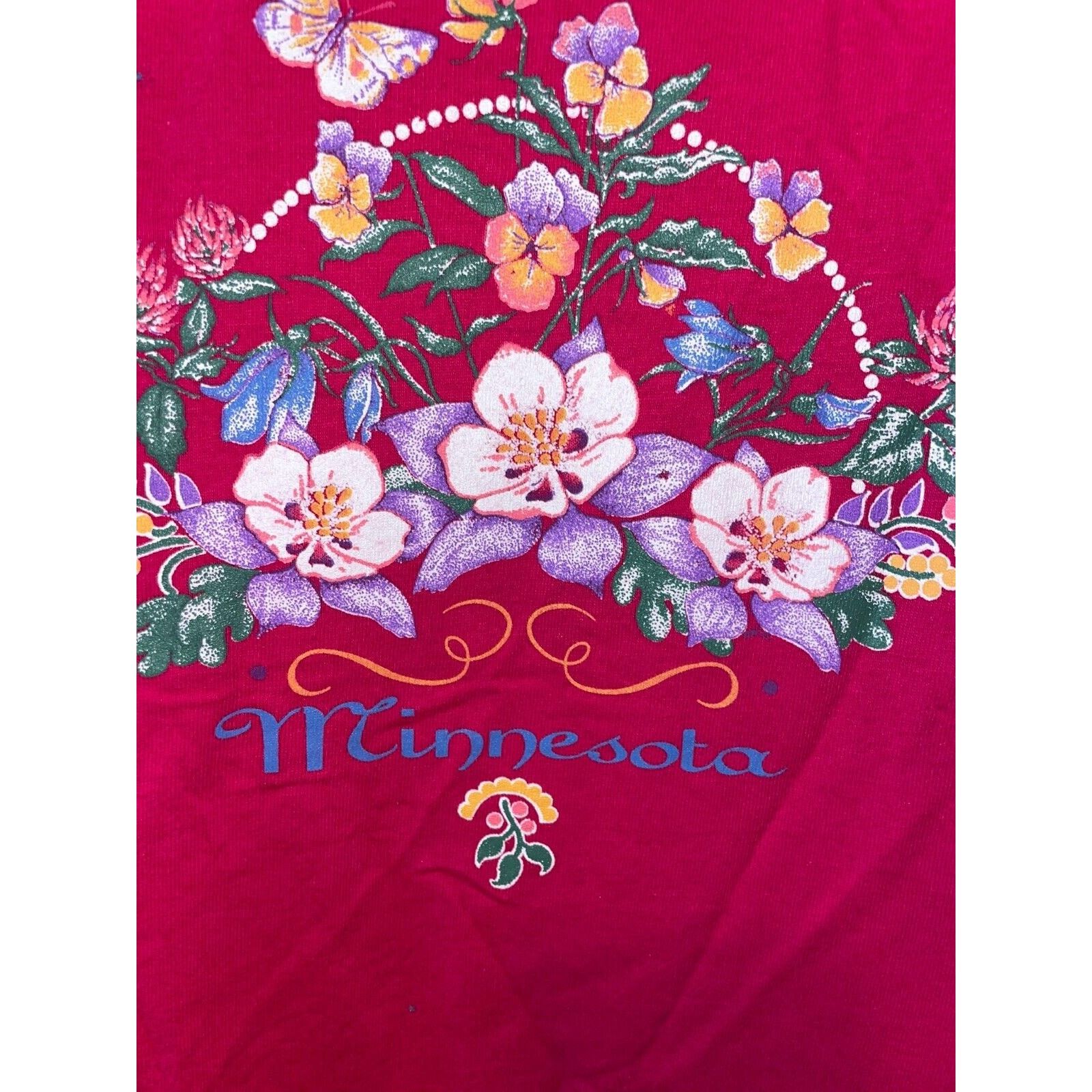 Jerzees Vintage Test Print Pink Shirt Minnesta Tee Oregon VTG 90s L Size US L / EU 52-54 / 3 - 5 Thumbnail