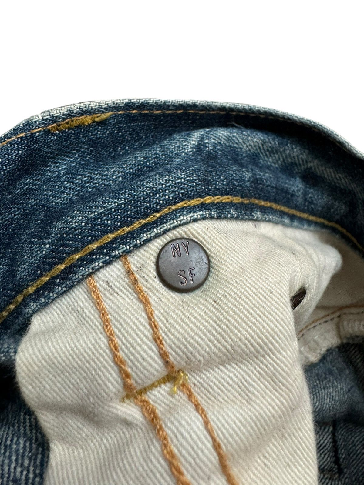 Gap 💸LASTDROP💸 Vintage Gap 1969 Blue Faded Distressed Jeans Size US 35 - 12 Thumbnail