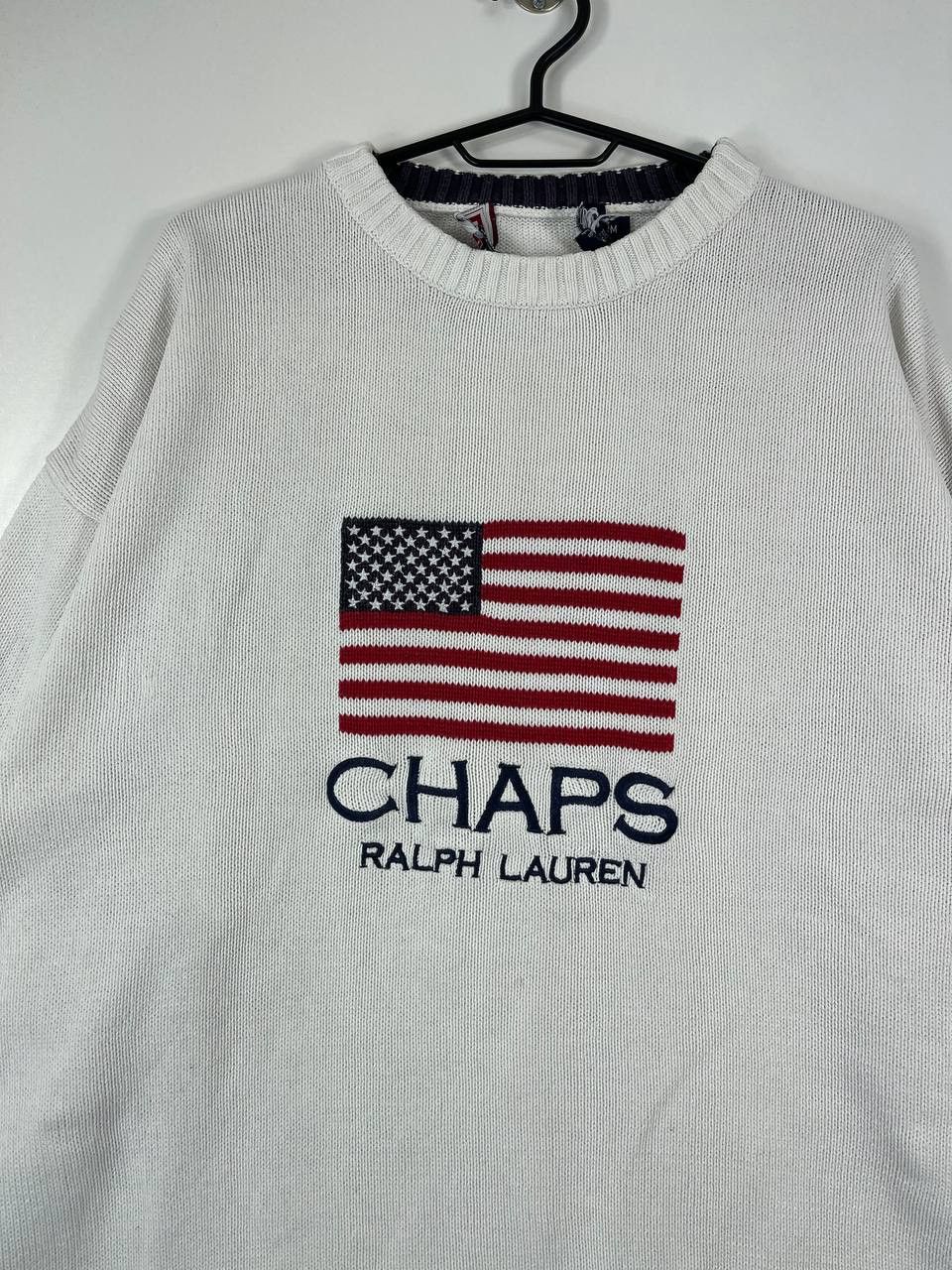 Polo Ralph Lauren Chaps Ralph Lauren USA Flag Sweater Knit Crewneck Size M Size US M / EU 48-50 / 2 - 3 Thumbnail