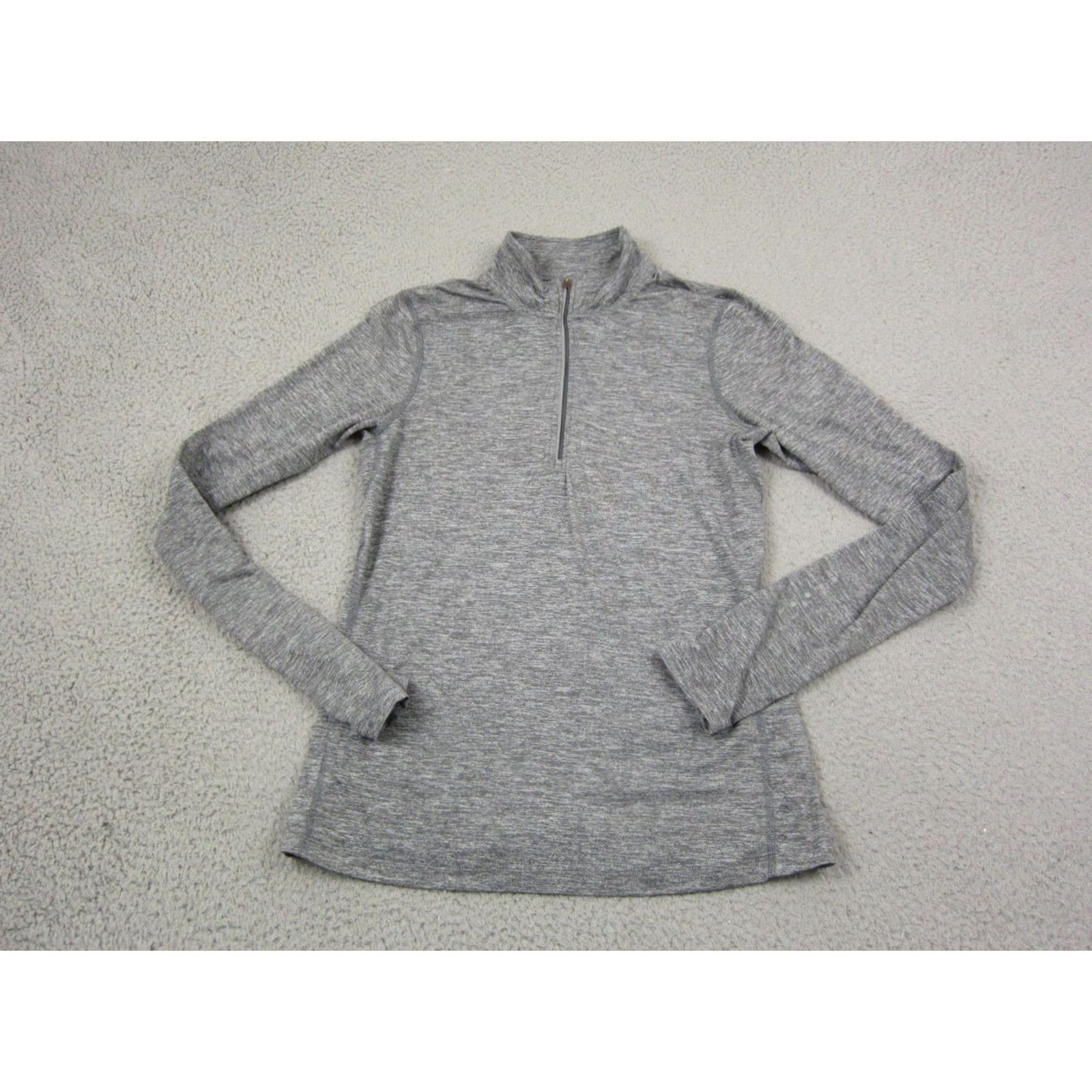 Nike Nike Shirt Womens S Gray Dri-Fit 1/4 Zip Running Athletic Melange 90s Sports Casual Womens Size S / US 4 / IT 40 - 2 Thumbnail