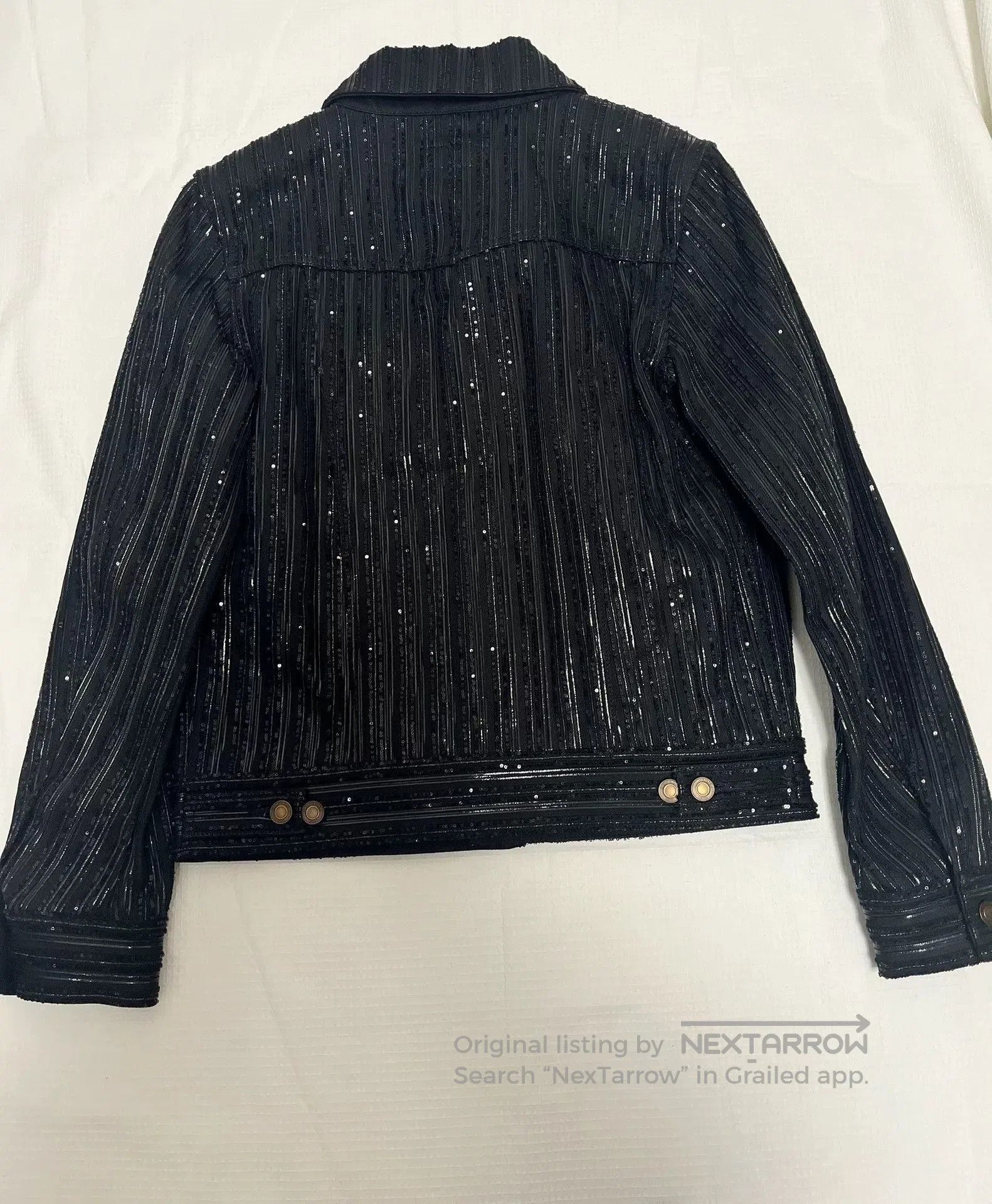 Saint Laurent Paris Saint Laurent Paris Black Sequin Jacket M. Size US M / EU 48-50 / 2 - 6 Thumbnail