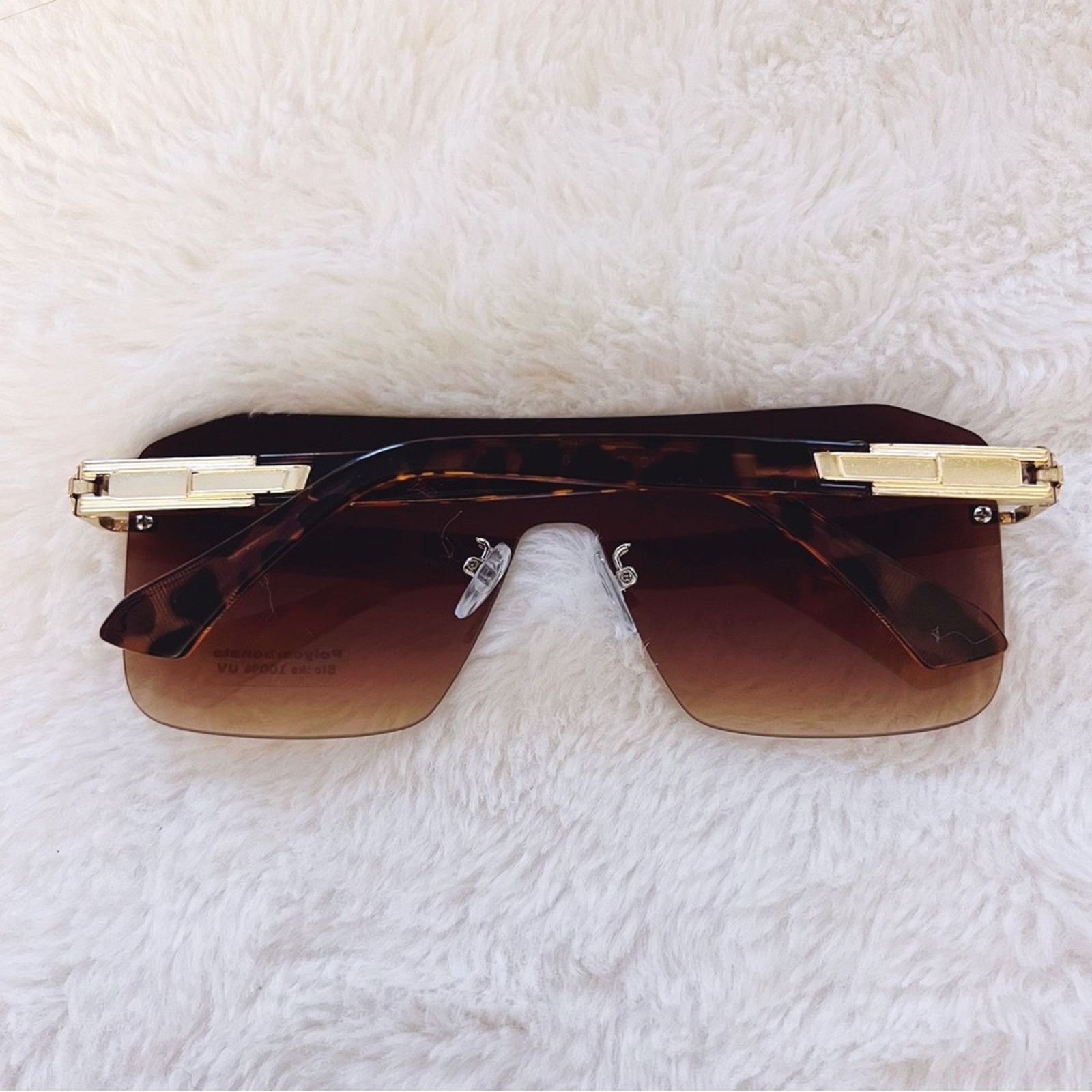 Other Sadie Brown Oversized Rimless Flat-Top Sunglasses Size ONE SIZE - 9 Thumbnail