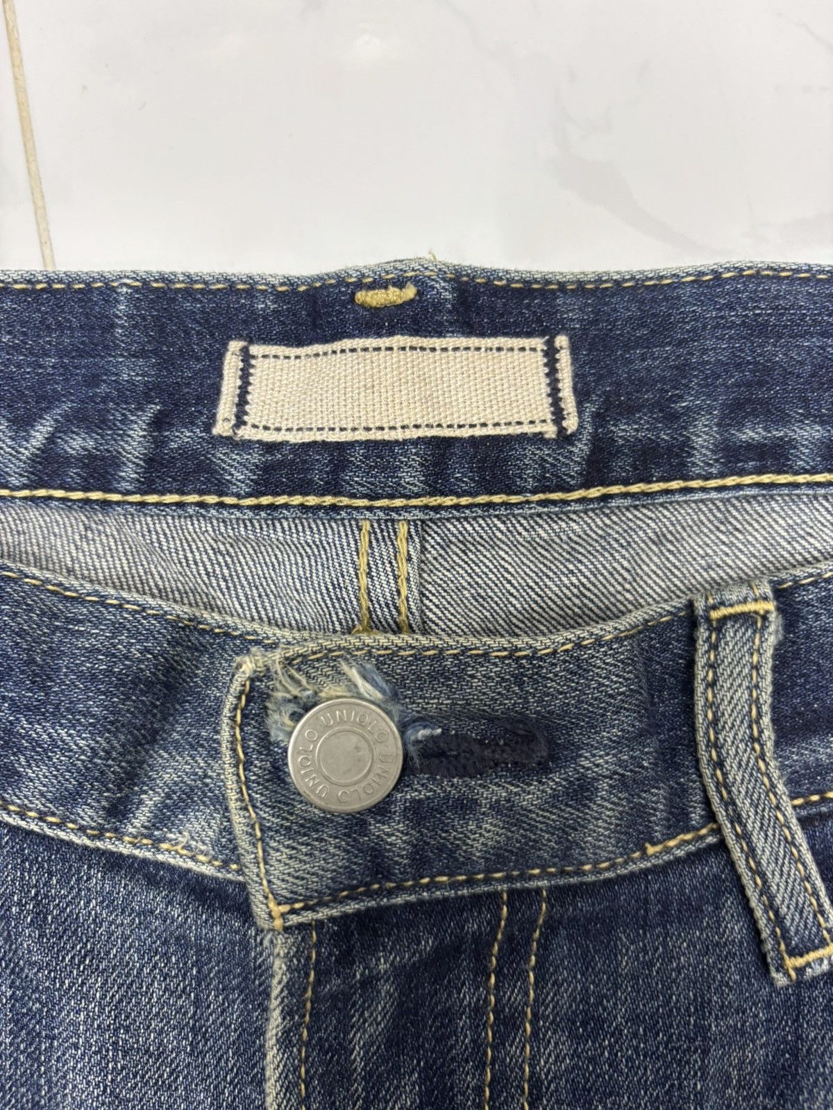 Japanese Brand × Undercover × Uniqlo VINTAGE MUD RUSTY SELVEDGE JEANS UNIQLO UNDERCOVER STYLE Size US 34 / EU 50 - 10 Thumbnail
