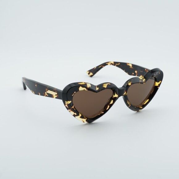 Bottega Veneta Bottega Veneta BV1432S 002 Sunglasses Havana Geometric Frame Size ONE SIZE - 5 Thumbnail