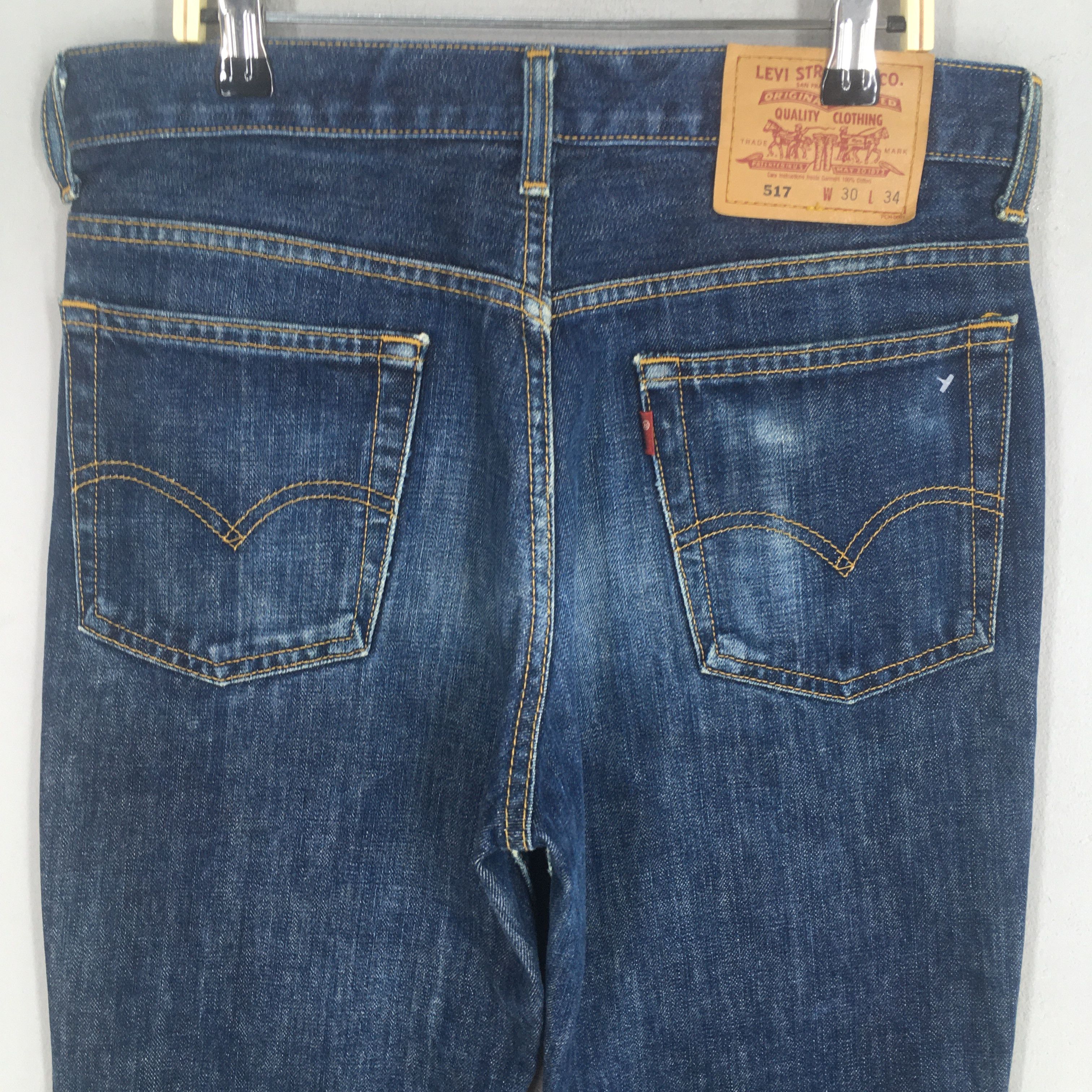 Jean × Levi's × Vintage Size 30x33.5 Vintage 90s Levi's 517 Flared Jeans Size US 30 / EU 46 - 10 Thumbnail