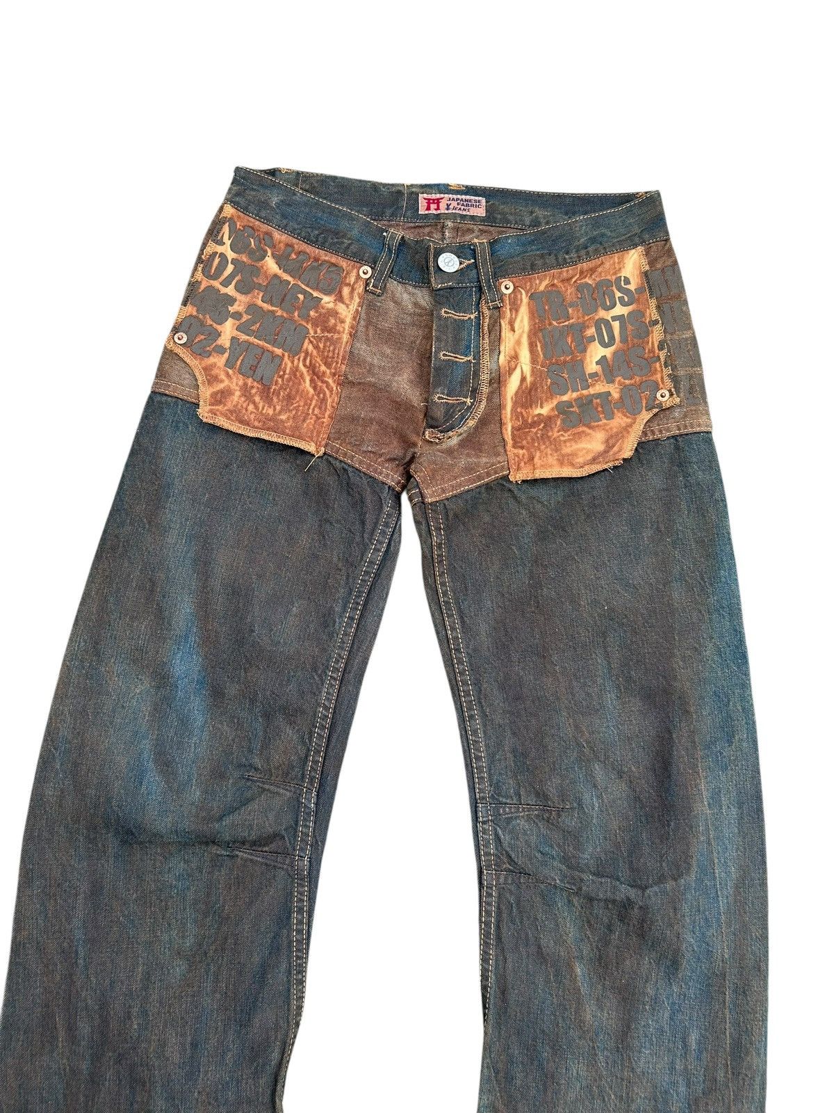 Kapital VINTAGE MICHIKO KOSHINO YEN RUSTY BUCKLE BACK DENIM JEANS Size US 27 - 10 Thumbnail