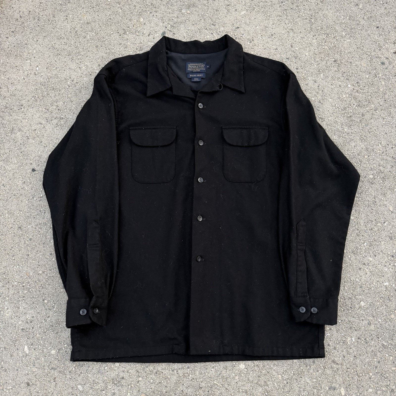 Pendleton Pendleton Black Wool Board Shirt XL Loop Collar Surf Size US XL / EU 56 / 4 - 2 Thumbnail
