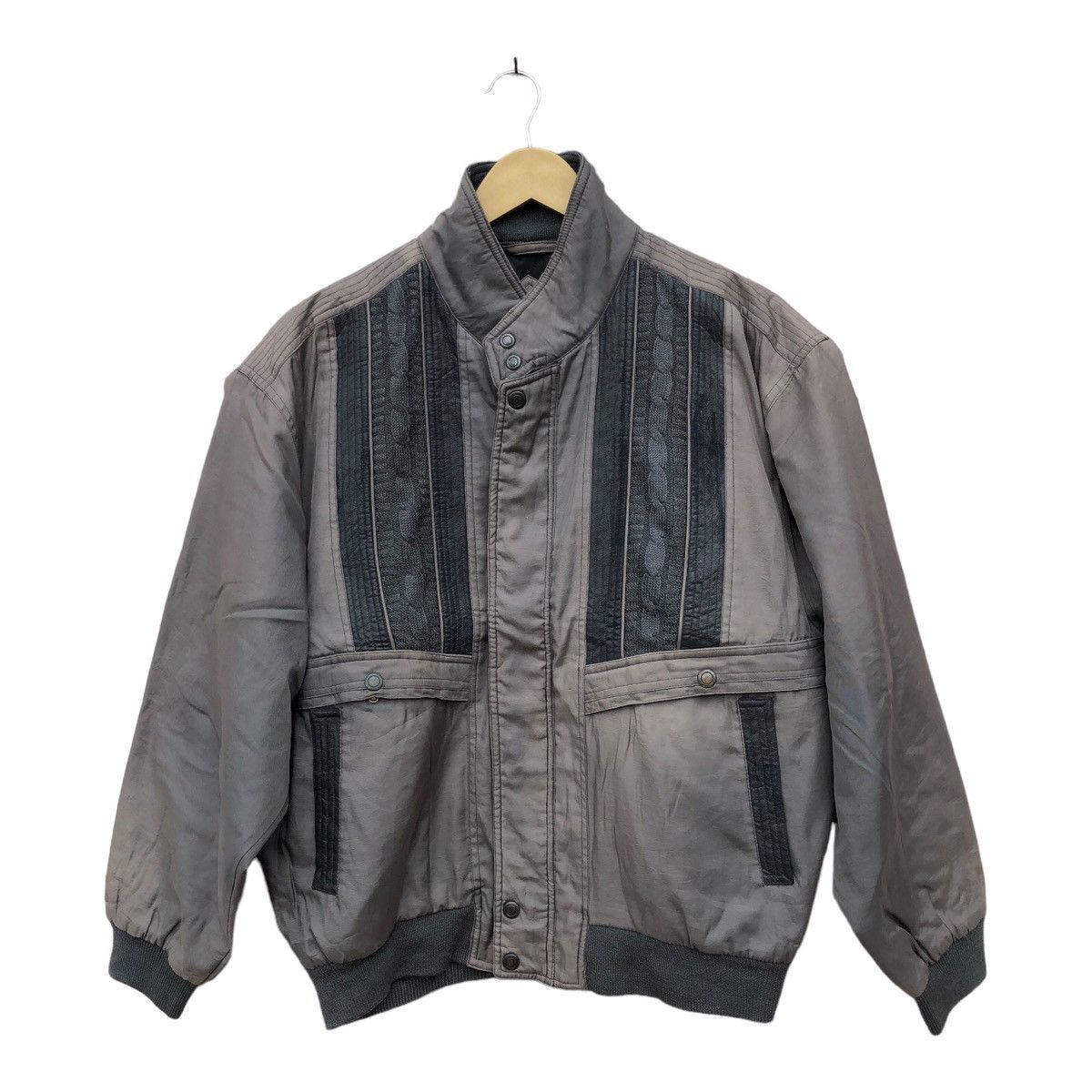 image of Vintage Varsity Jacket Danroad in Ash Silver, Men's (Size Large)