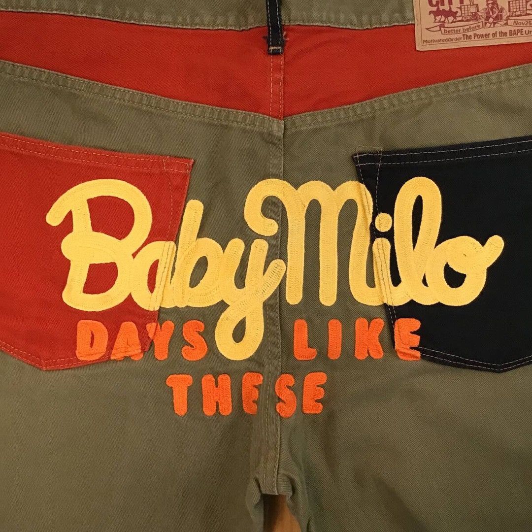 Bape BAPE Milo Embroidered Crazy Pants a bathing ape ★size XL Size US 36 / EU 52 - 4 Thumbnail