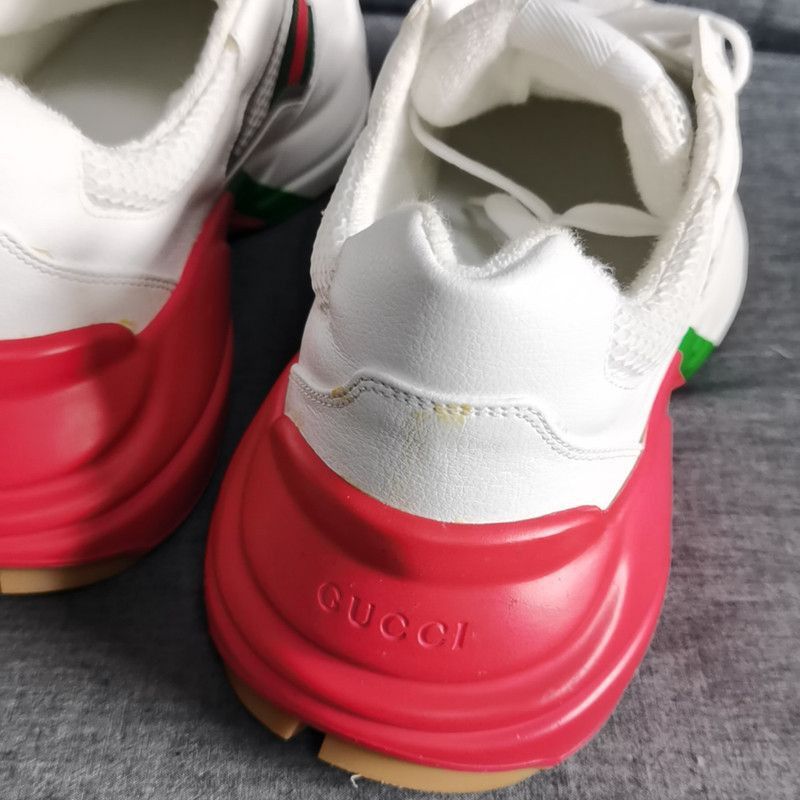 Gucci Gucci Rhyton Casual Dad Sneakers in White Red Green - Size US 11 / EU 44 - 6 Thumbnail