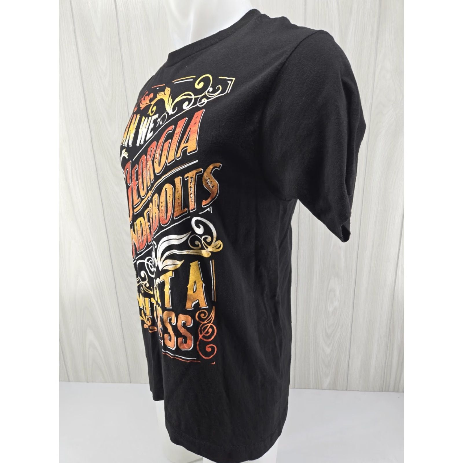 Tultex VINTAGE The Georgia Thunderbolts Can We Get A Witness T Shirt Black Cotton M Mens Short Sleeve Crew Neck 2020-2029 Tultex Sportsman All Seasons Size US M / EU 48-50 / 2 - 4 Thumbnail