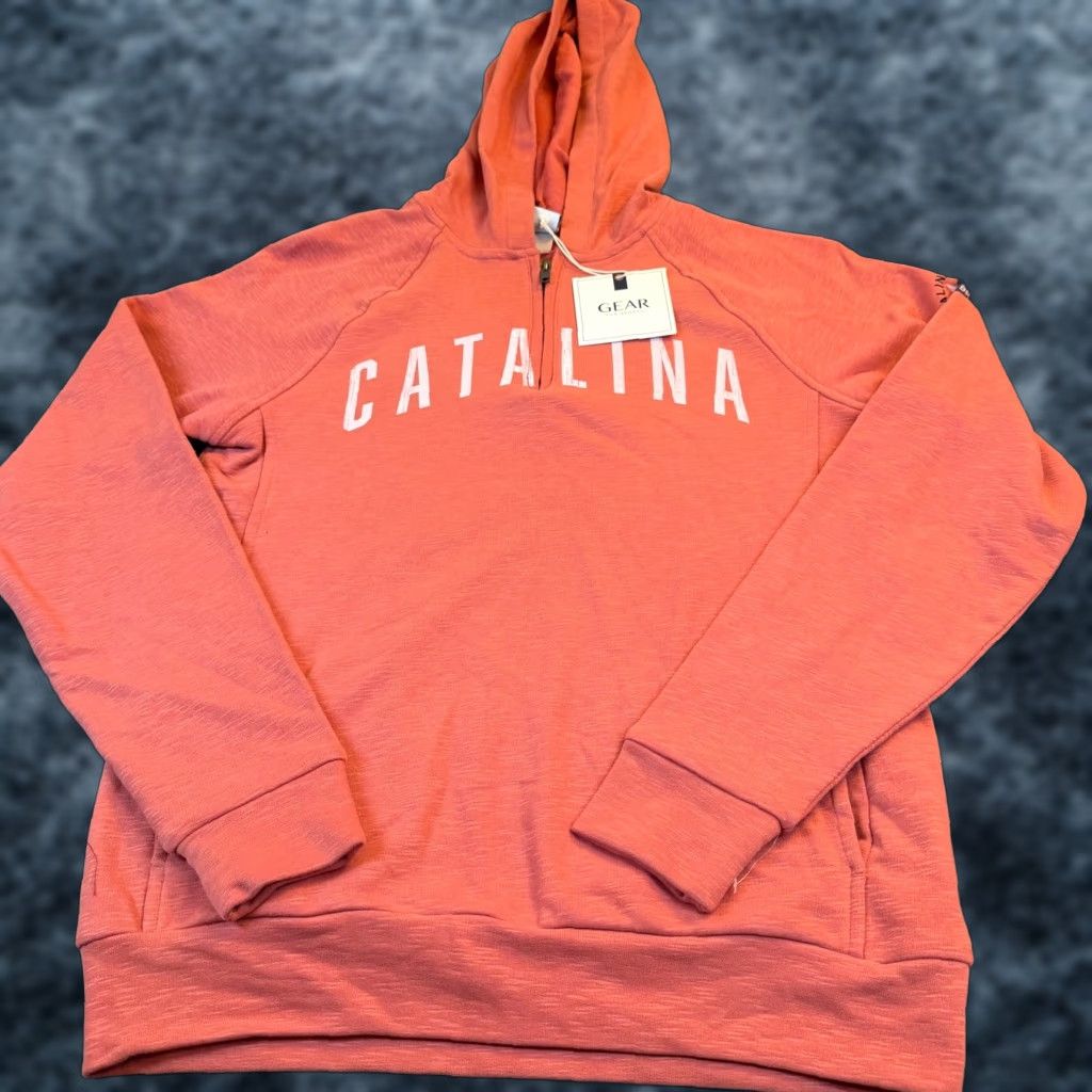 Catalina Gear For Sports Hoodie Womens XS Catalina Coral Pink Quarter Zip NEW Size XS / US 0-2 / IT 36-38 - 1 Thumbnail