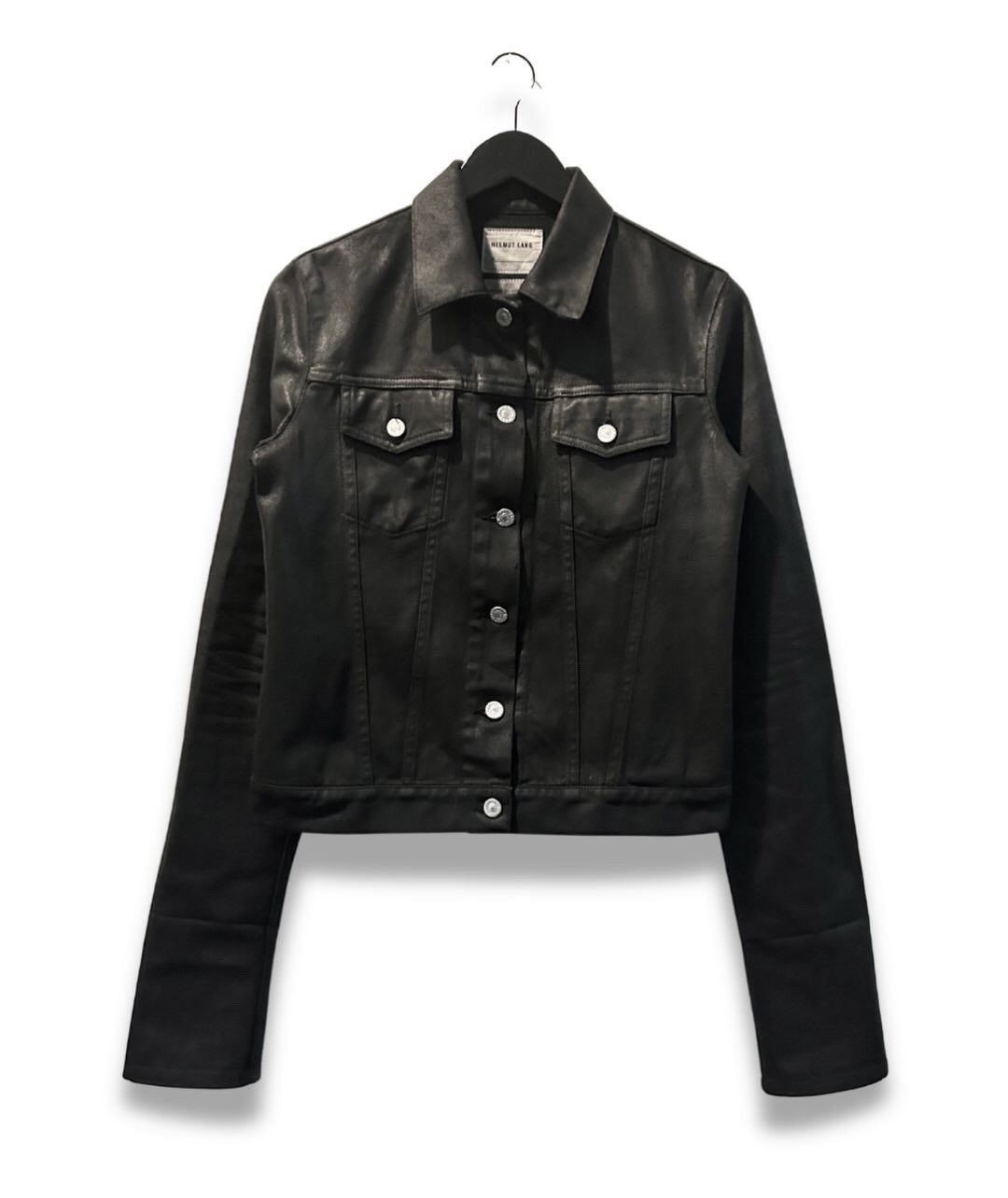 Helmut Lang Helmut Lang 1999 coated black denim jacket | Grailed