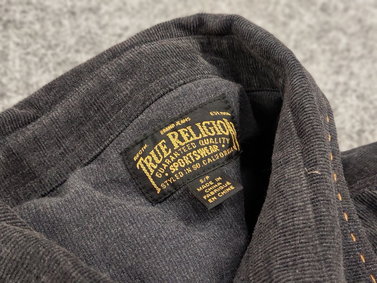 True Religion True Religion Mens Workwear Casual Corduroy Button T Shirt Size US S / EU 44-46 / 1 - 18 Thumbnail