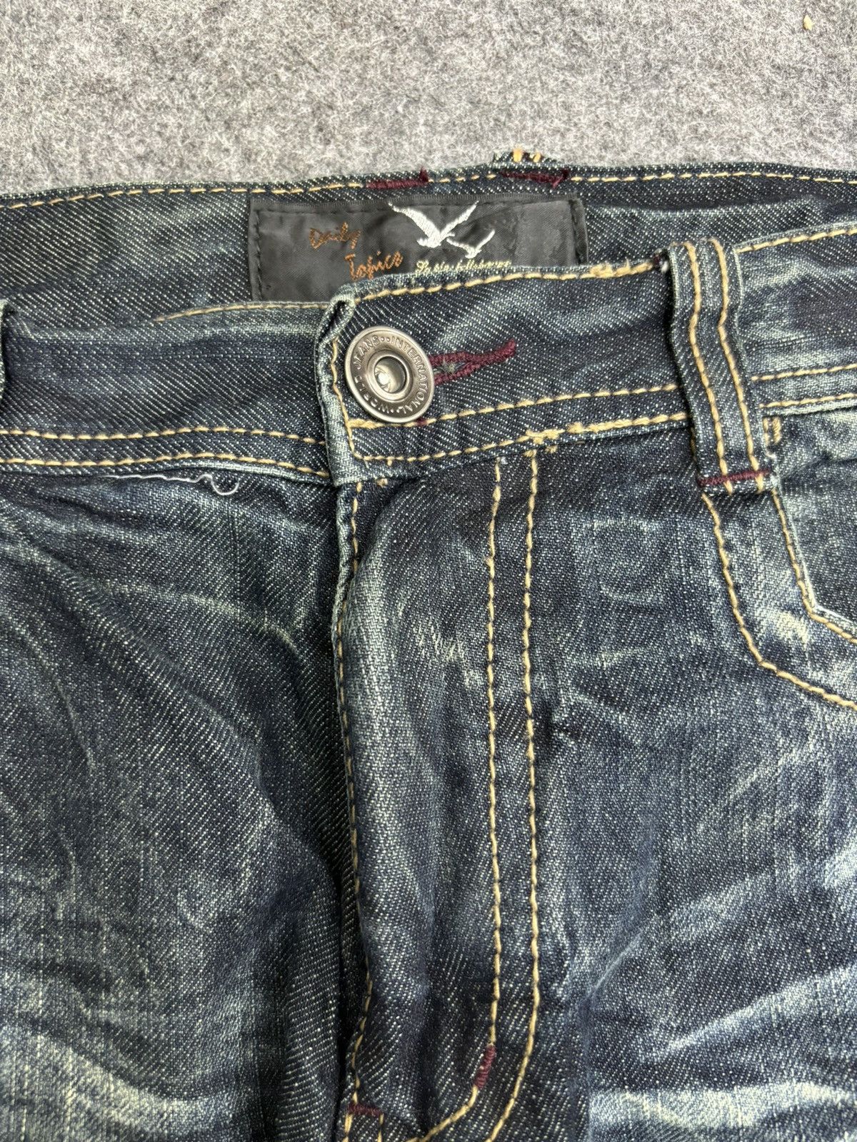 Japanese Brand 💥Insane Japan Fashion💥Daily Topics Loose Denim F512 Size US 36 / EU 52 - 3 Thumbnail