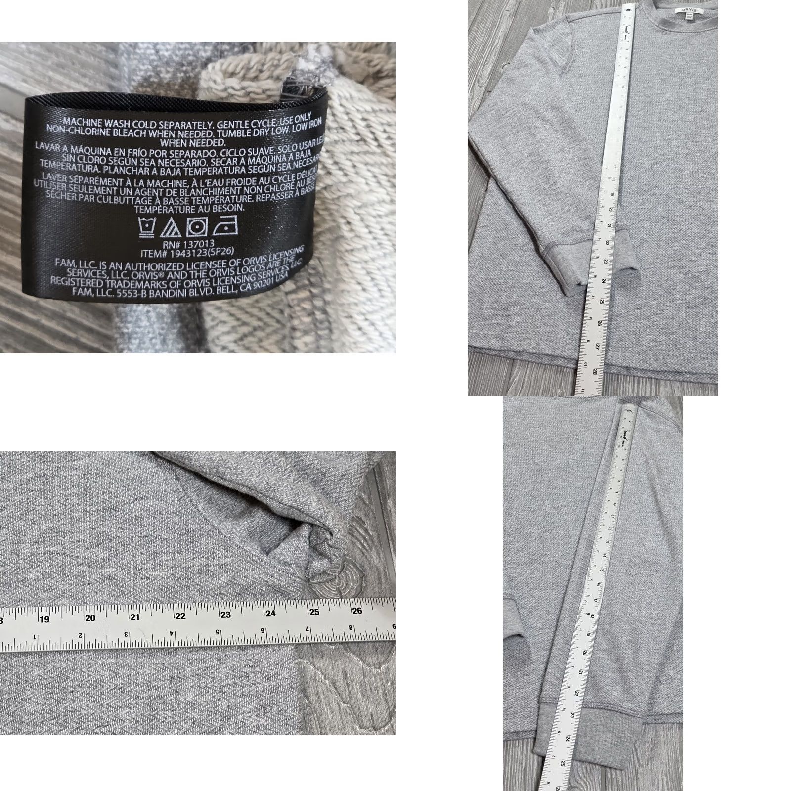 Orvis Orvis Sweatshirt Long Sleeve Gray Crewneck Thermal Herringbone Size XL Men Size US XL / EU 56 / 4 - 8 Thumbnail