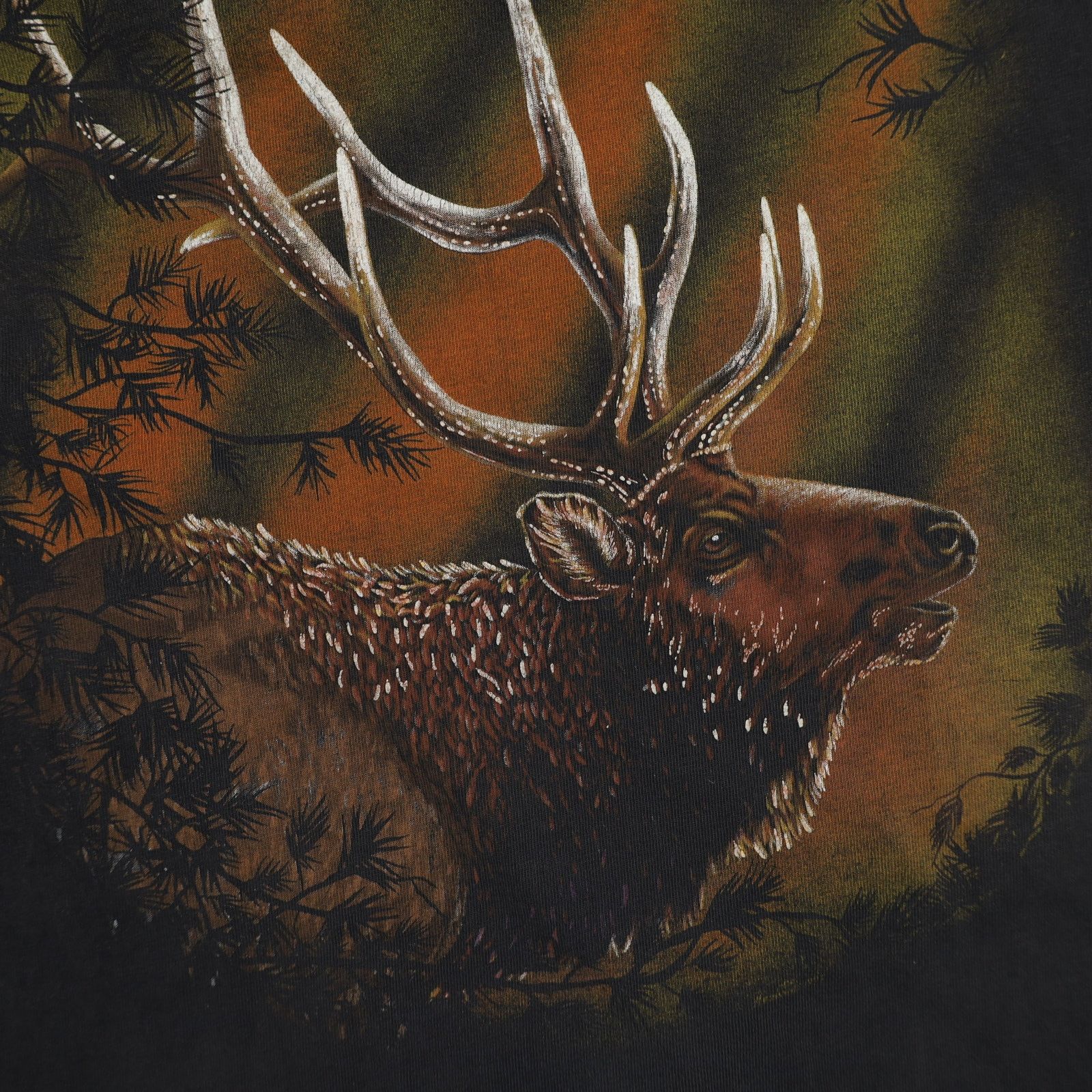 Vintage Vintage 90s Elk Graphic T Shirt Size US L / EU 52-54 / 3 - 4 Thumbnail