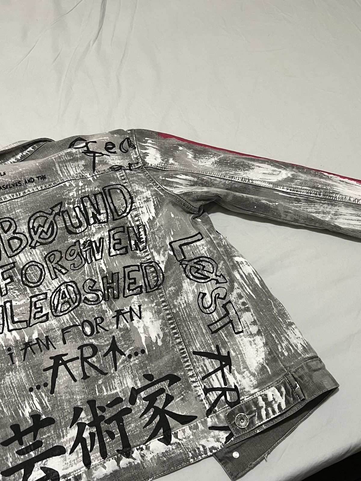 Vintage Graffiti Jean Jacket Size US S / EU 44-46 / 1 - 2 Thumbnail