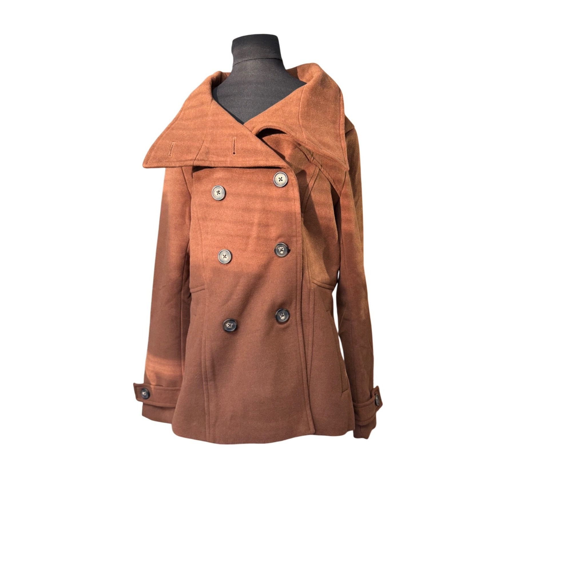 Other Brown Double-Breasted Peacoat With Wide Collar Small Size S / US 4 / IT 40 - 2 Thumbnail