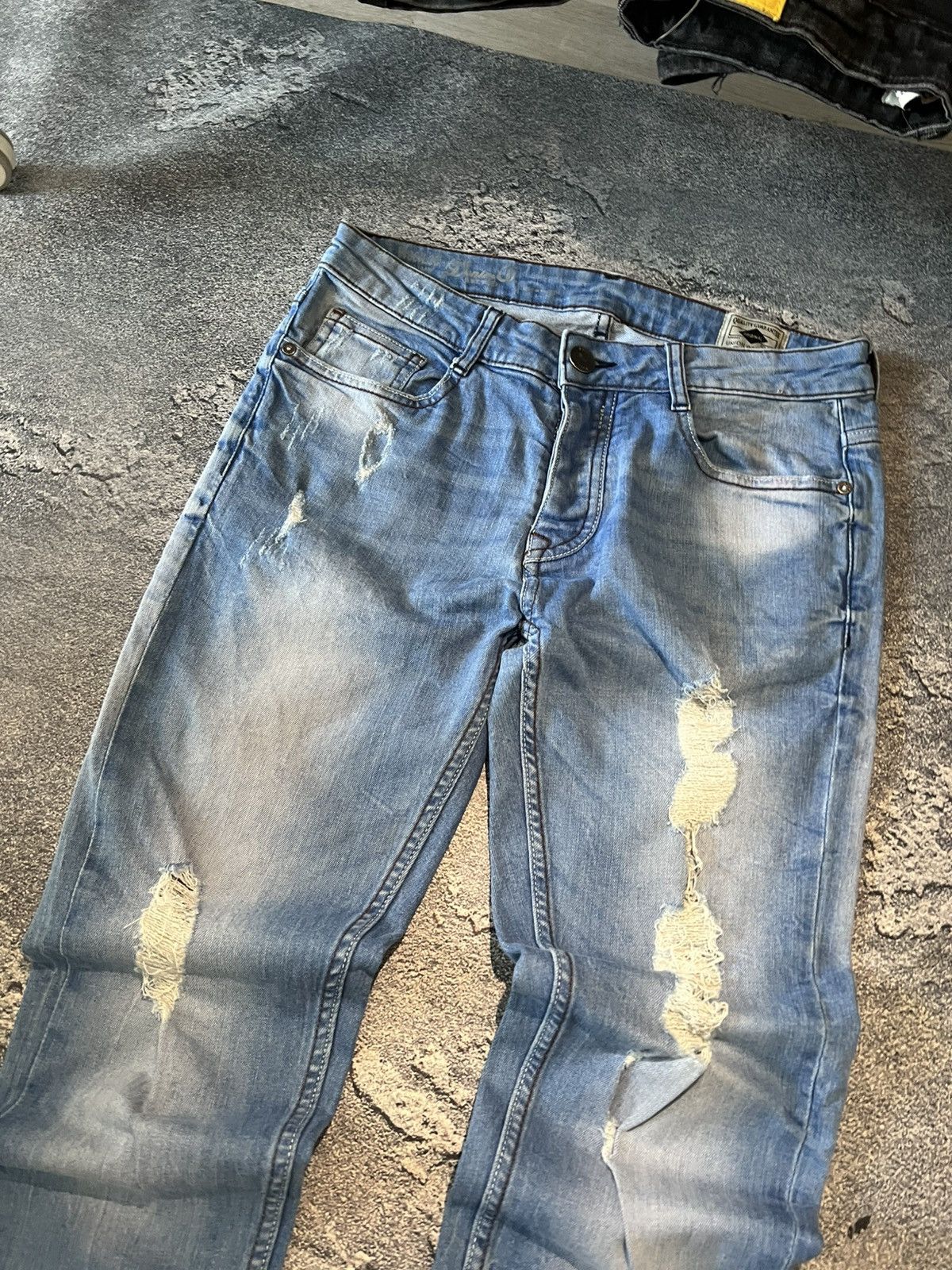 Japanese Brand SWAG Draped Distressed Glamour Skinny Archive Jeans Size US 30 / EU 46 - 3 Thumbnail