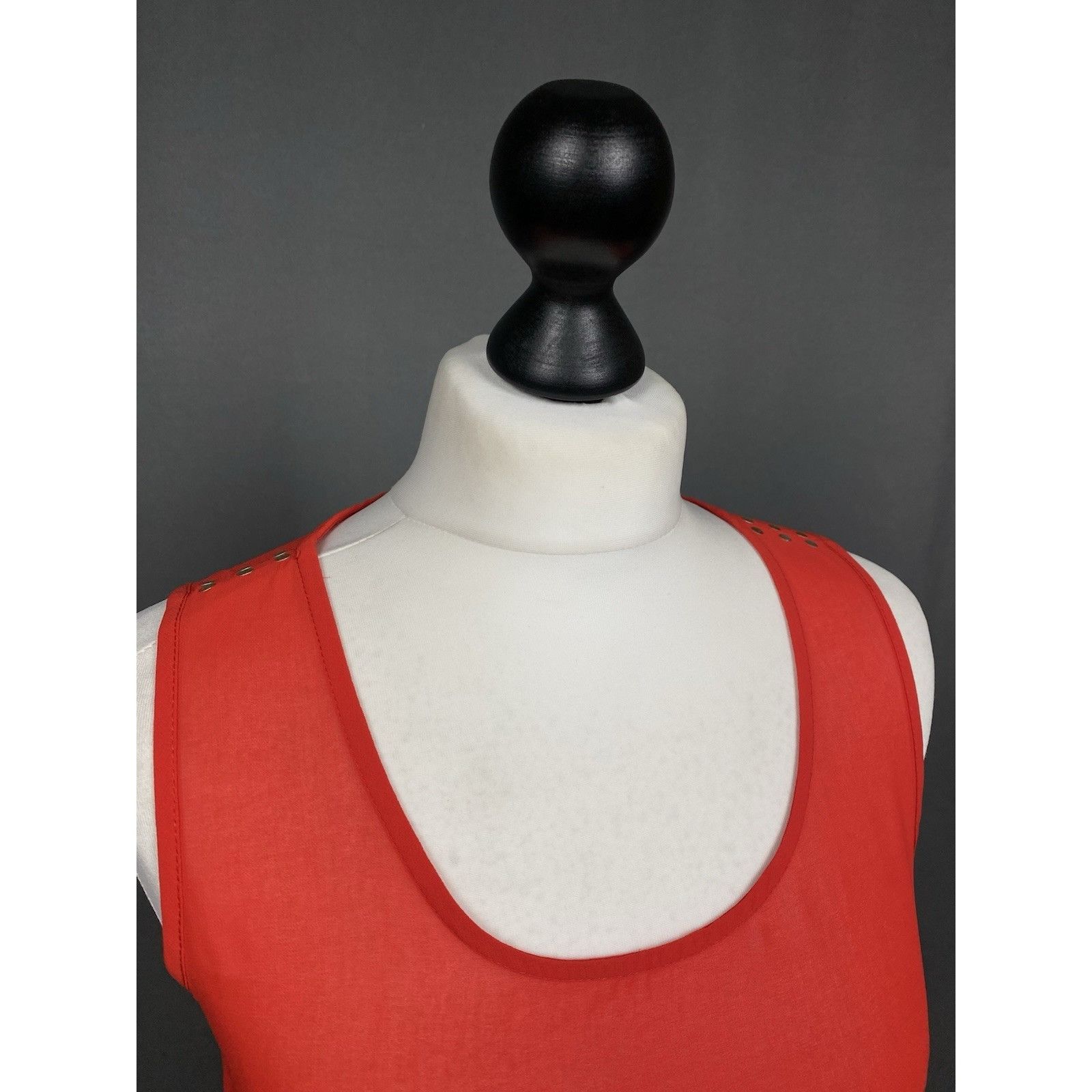 Alexander McQueen Alexander McQueen Women's Red Purple Sleeveless Tunic Dress Size S / US 4 / IT 40 - 6 Thumbnail
