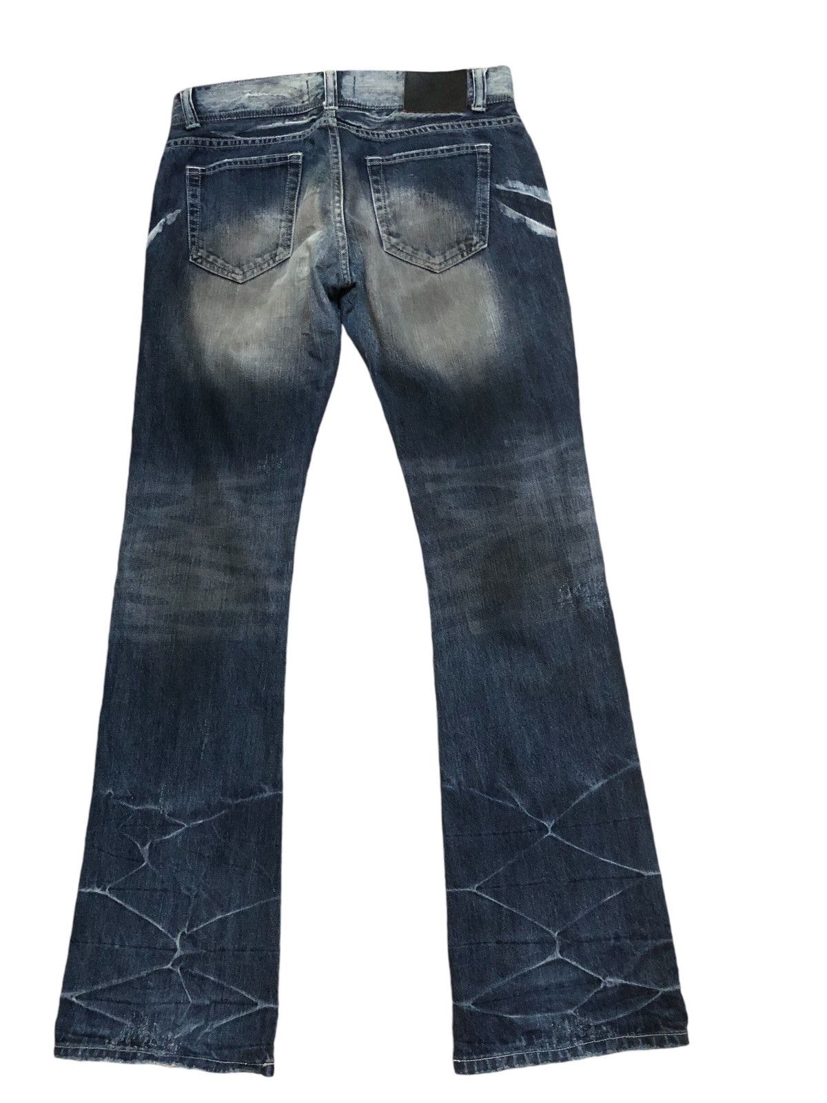 If Six Was Nine × Japanese Brand × Le Grande Bleu (L.G.B.) LA GATE Boot Cut Rusty Mud Max distressed Denim Pants Size 33" - 2 Thumbnail