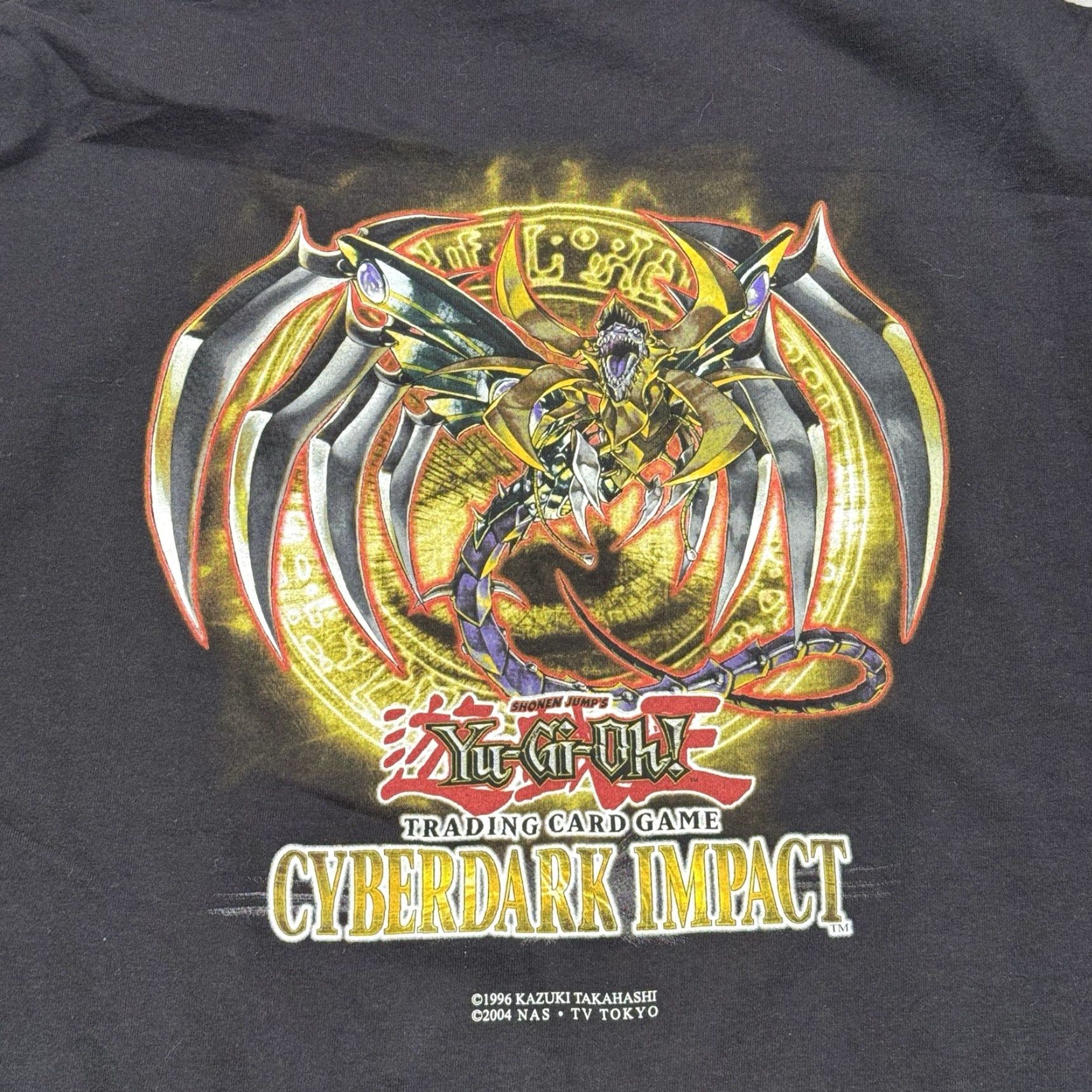Delta VINTAGE Yu-Gi-Oh! Shirt Men XL Black Cotton Crew Neck Short Sleeve TCG Tournament Anime 2004 Cyber Dark Impact Delta Brand Size US XL / EU 56 / 4 - 3 Thumbnail