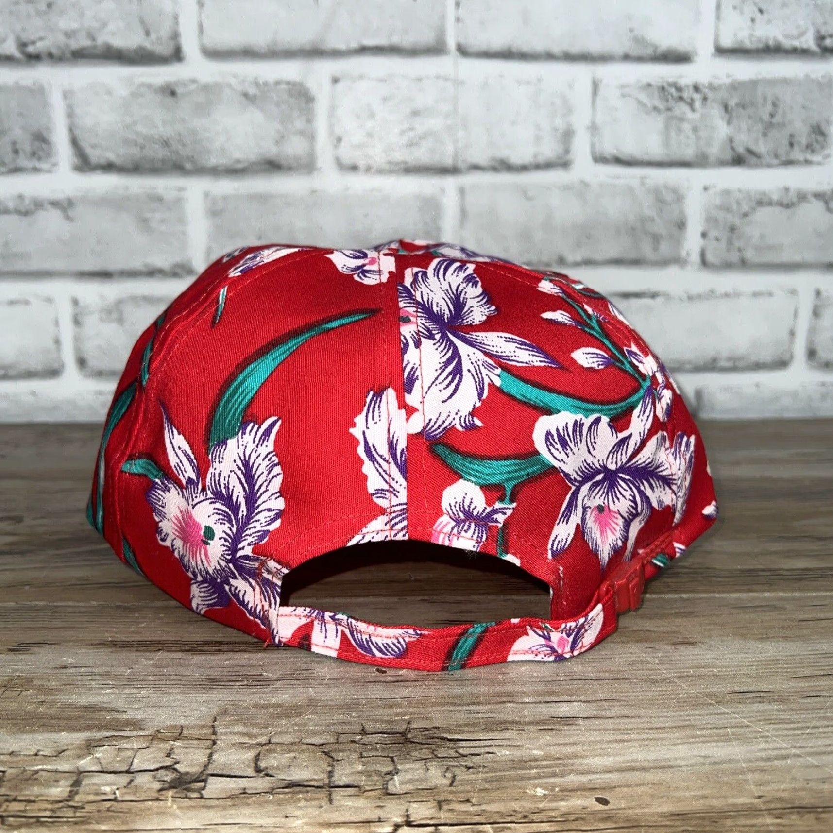 Vintage VTG Nissin Cap Baseball Hat Red Hawaiian Style Adjustable Men S Beach Pismo Beach Hawaii Theme Mens Cap Size ONE SIZE - 5 Thumbnail