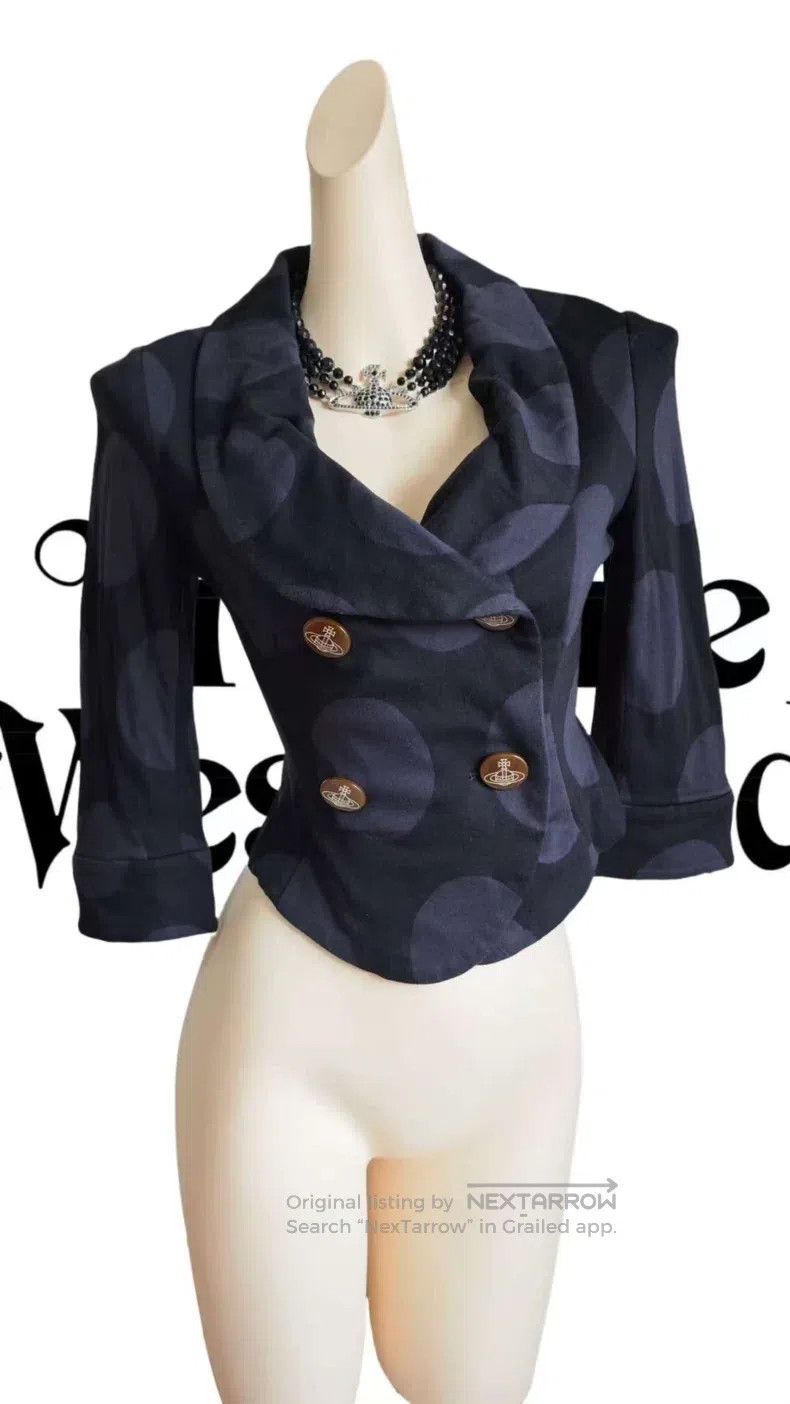 Vivienne Westwood Vivienne Westwood Vintage polka dot peplum collar jacket Size L / US 10 / IT 46 - 4 Thumbnail