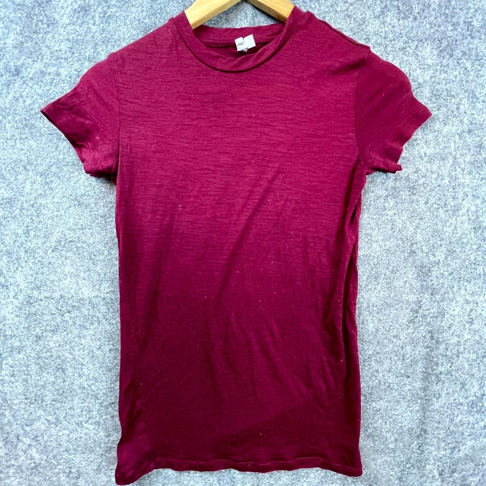 & Other Stories & Other Stories T-Shirt Womens 8 Maroon Short Sleeve Basic Size M / US 6-8 / IT 42-44 - 1 Thumbnail