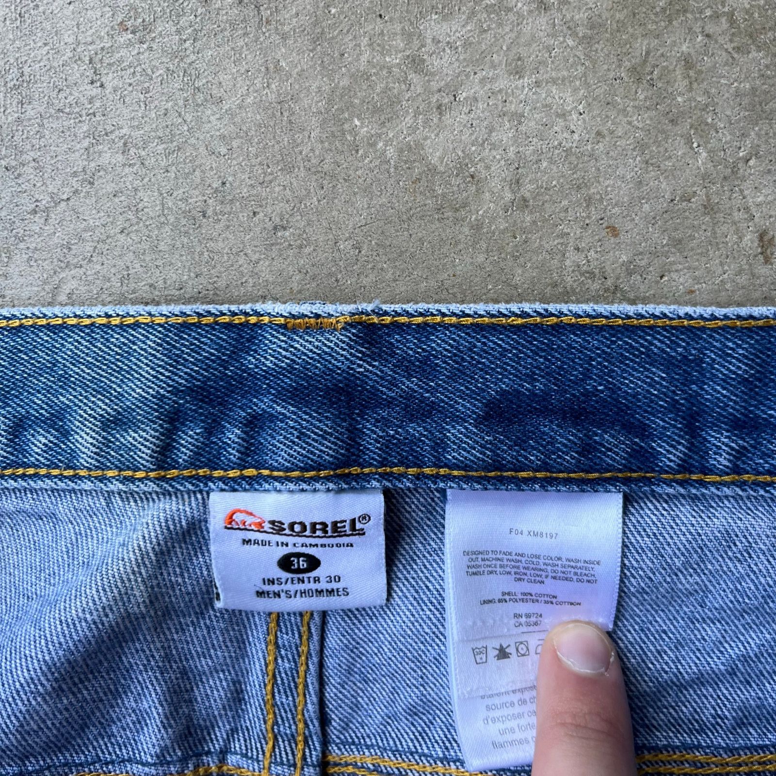 Vintage VINTAGE SOREL DOUBLE KNEE DENIM JEANS CARPENTER 36X30 BAGGY Size US 36 / EU 52 - 5 Thumbnail
