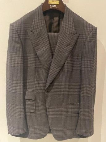 Tom Ford o1w1db10724 Shelton Fit Wool Jacket in Grey Size US L / EU 52-54 / 3 - 1 Thumbnail