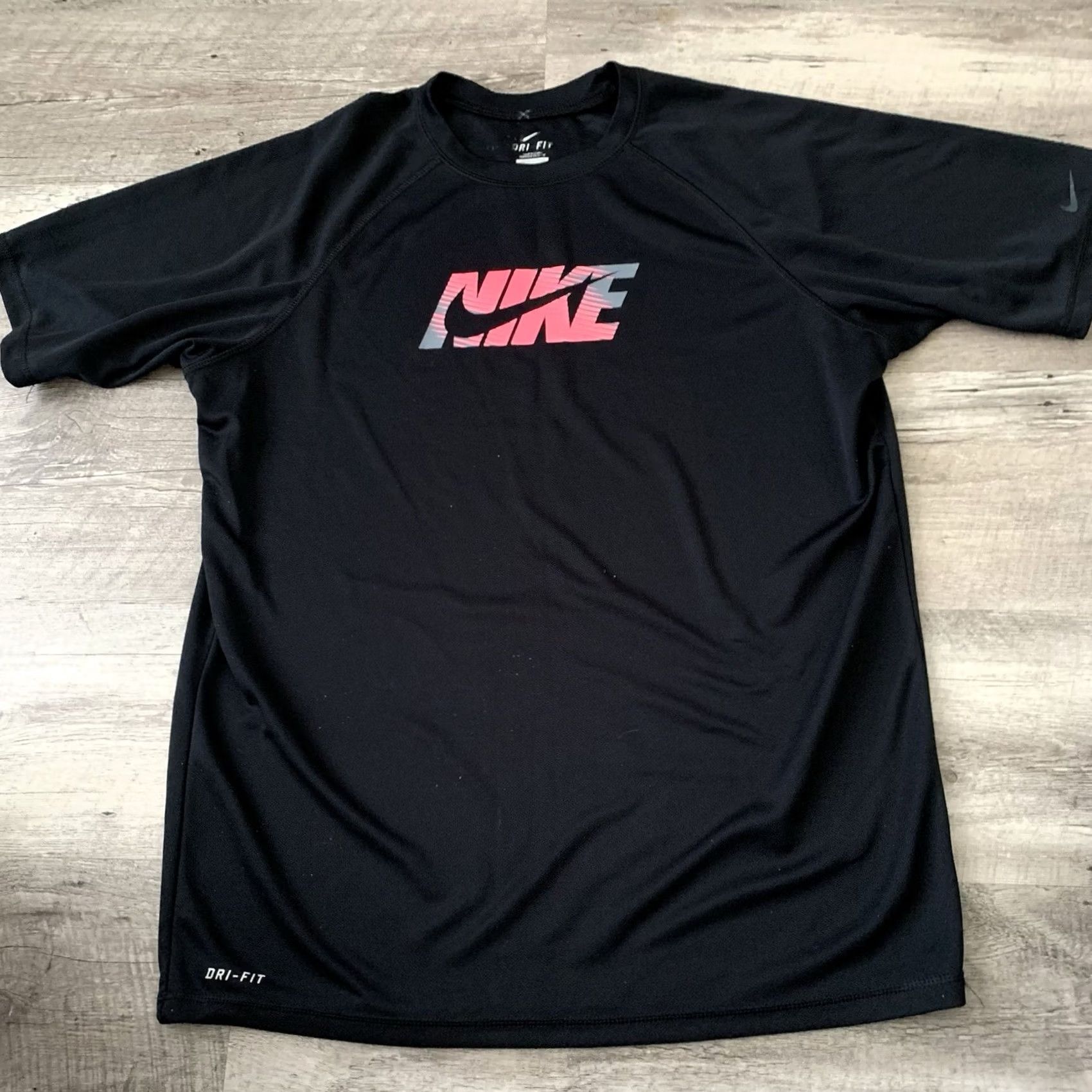 Nike Nike Dri-FIT Performance T-Shirt Mens Large Black Swoosh Training Gym Center Size US L / EU 52-54 / 3 - 3 Thumbnail