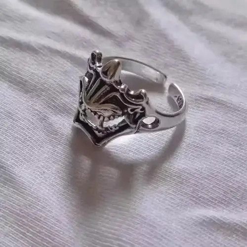 Japanese Brand Vintage Mask Ring Demon Ninja Punk Jewelry Chrome Size ONE SIZE - 3 Thumbnail