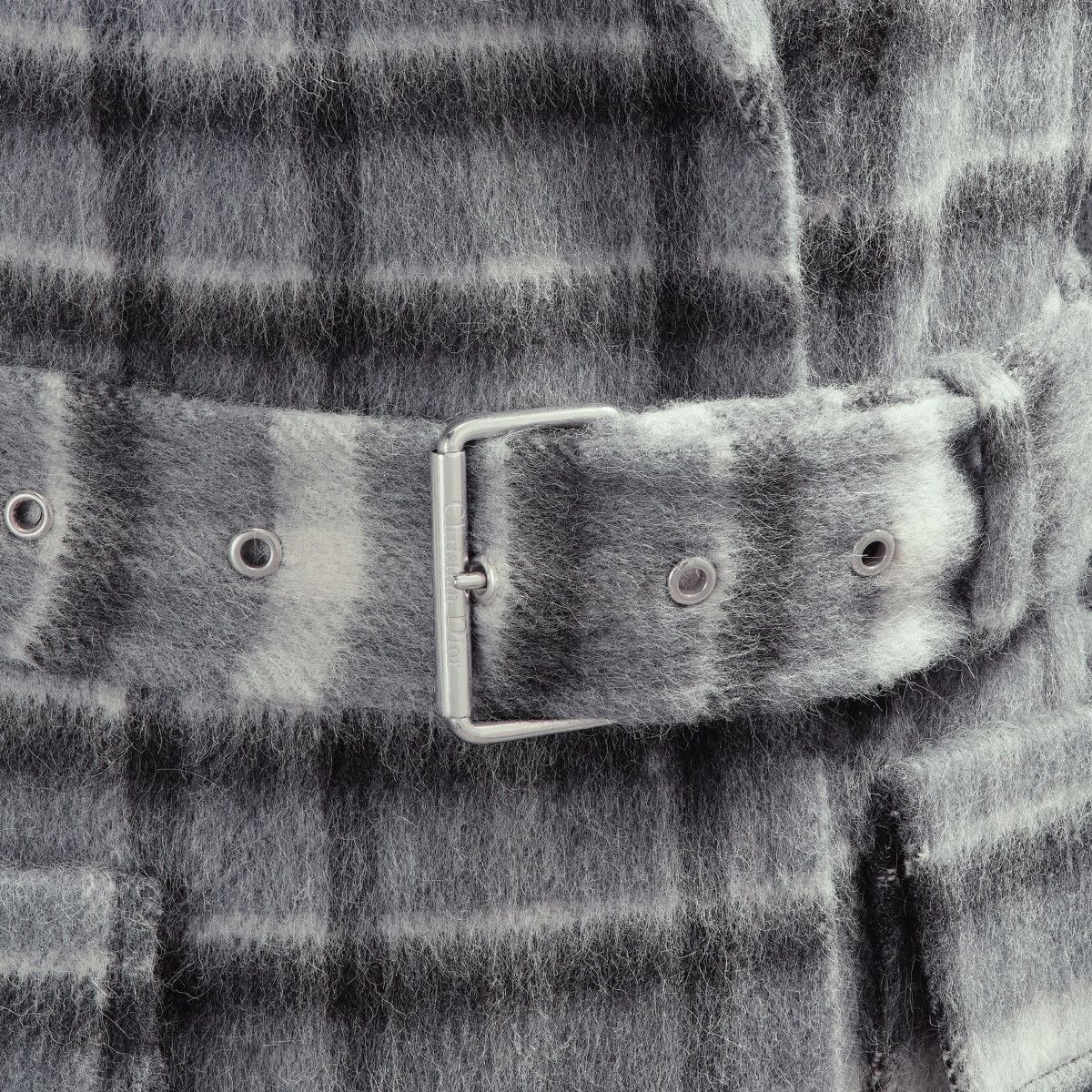 Dior o1bcso1str0225 Coat with Belt in Grey/White Size M / US 6-8 / IT 42-44 - 3 Thumbnail