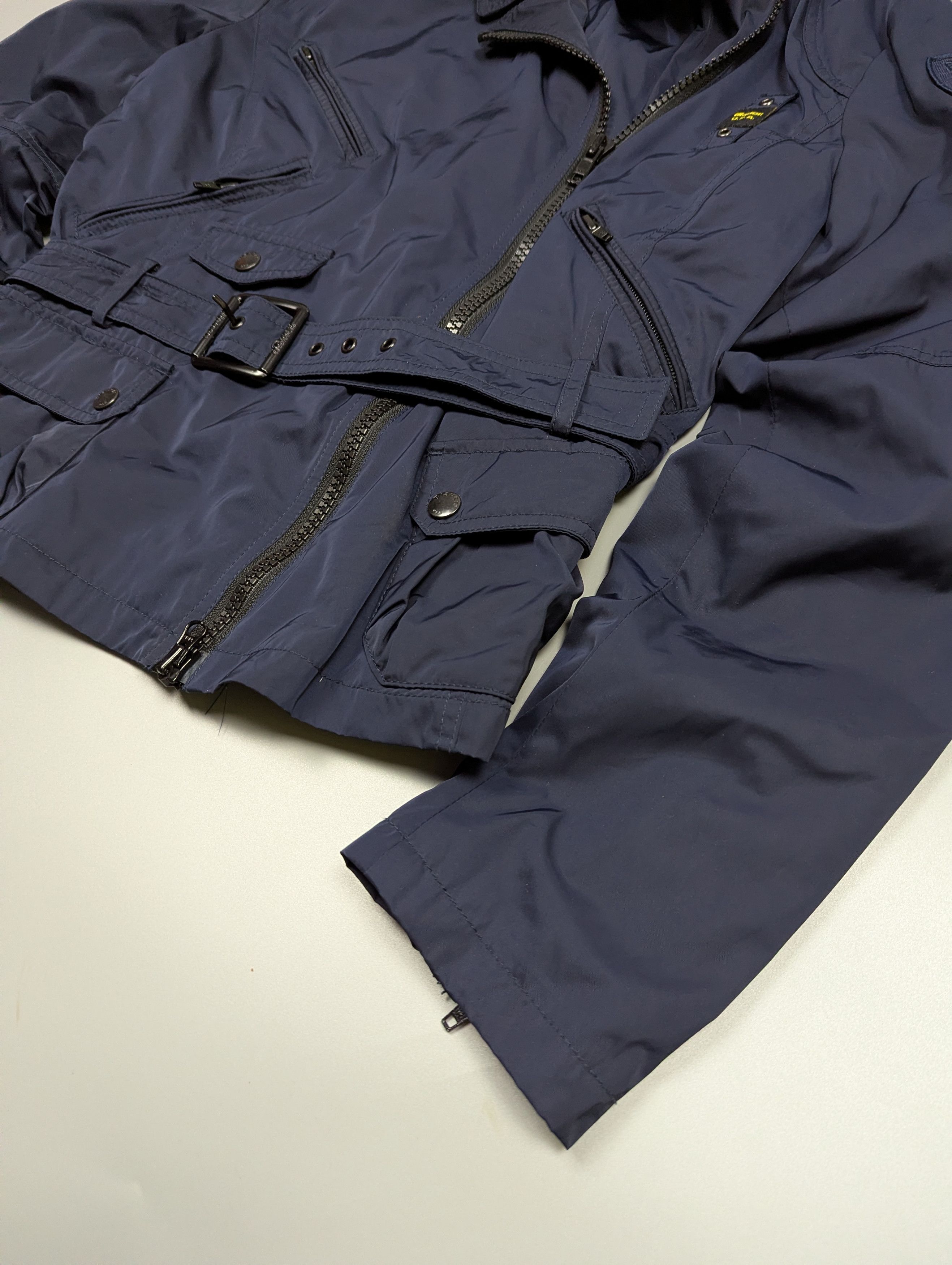 Vintage BLAUER USA Vintage Women Navy Blue Lightweight Belted Jacket Size M / US 6-8 / IT 42-44 - 5 Thumbnail