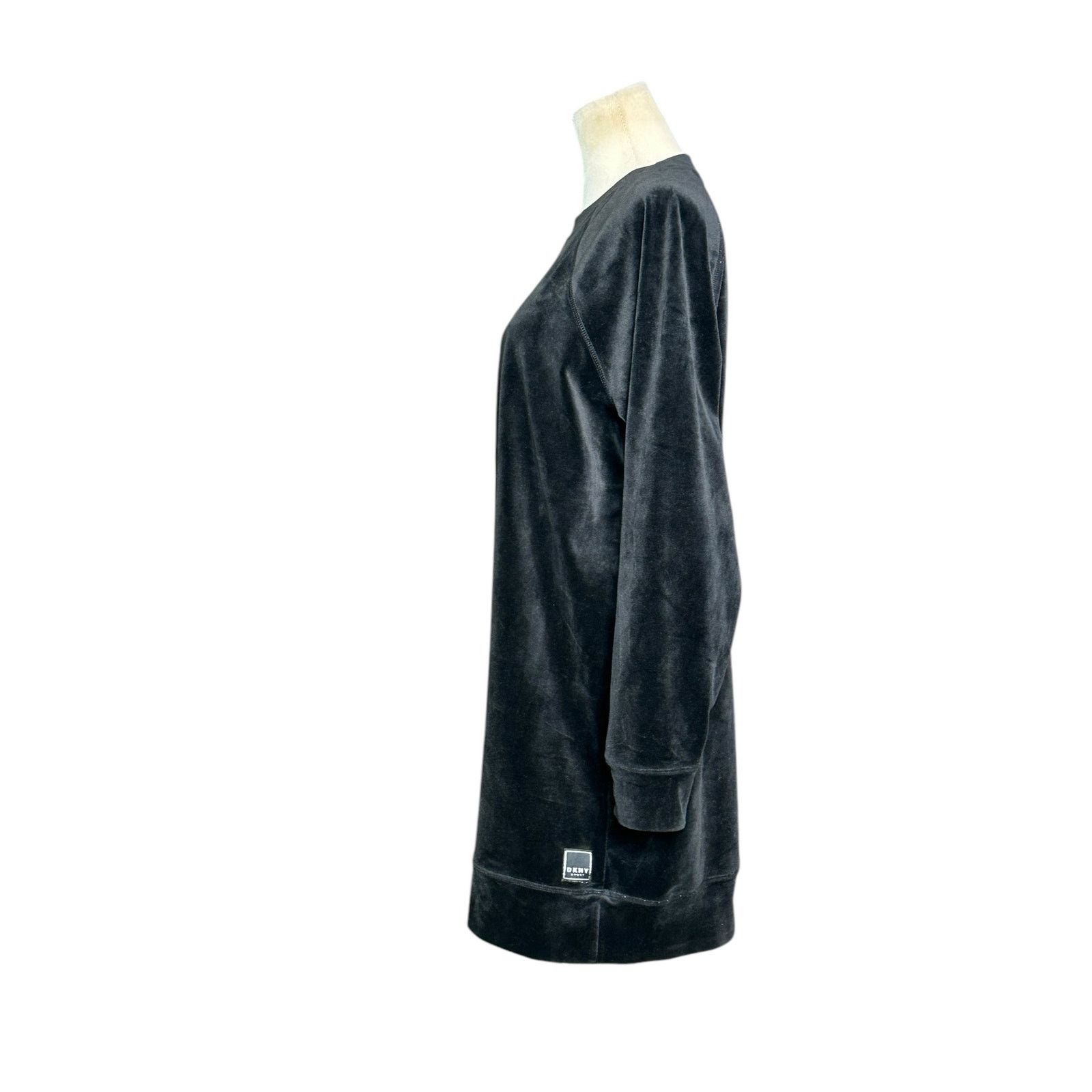 DKNY DKNY black velvet long sleeves mini t shirt dress size XS Size XS / US 0-2 / IT 36-38 - 8 Thumbnail