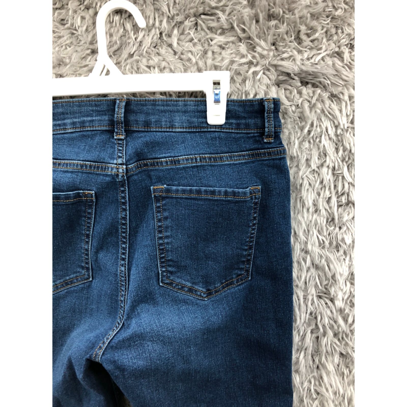 Vintage M&S The Lily Slim Jeans Womens Size 12 Mid Rise Dark Wash Blue Denim Size 34" / US 12 / IT 48 - 6 Thumbnail
