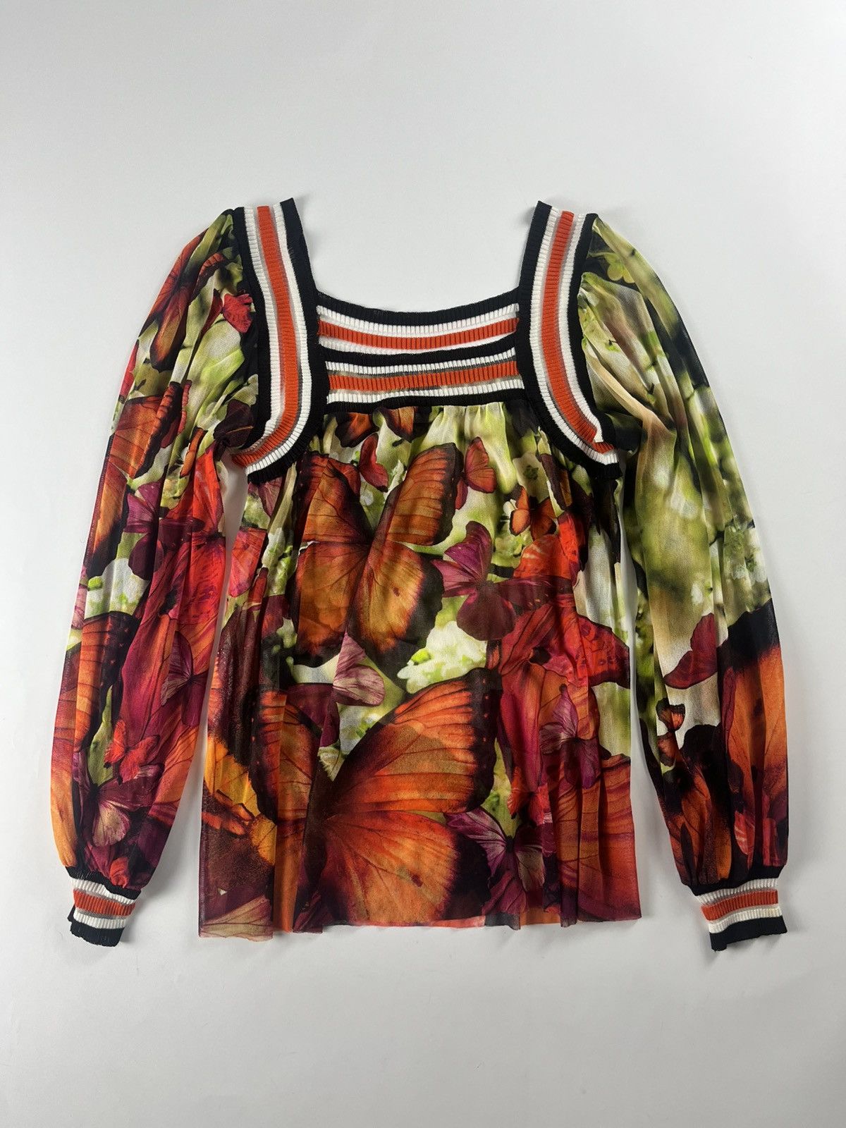 Jean Paul Gaultier Jean Paul Gaultier Floral Mesh Top 1990s Size M / US 6-8 / IT 42-44 - 1 Thumbnail