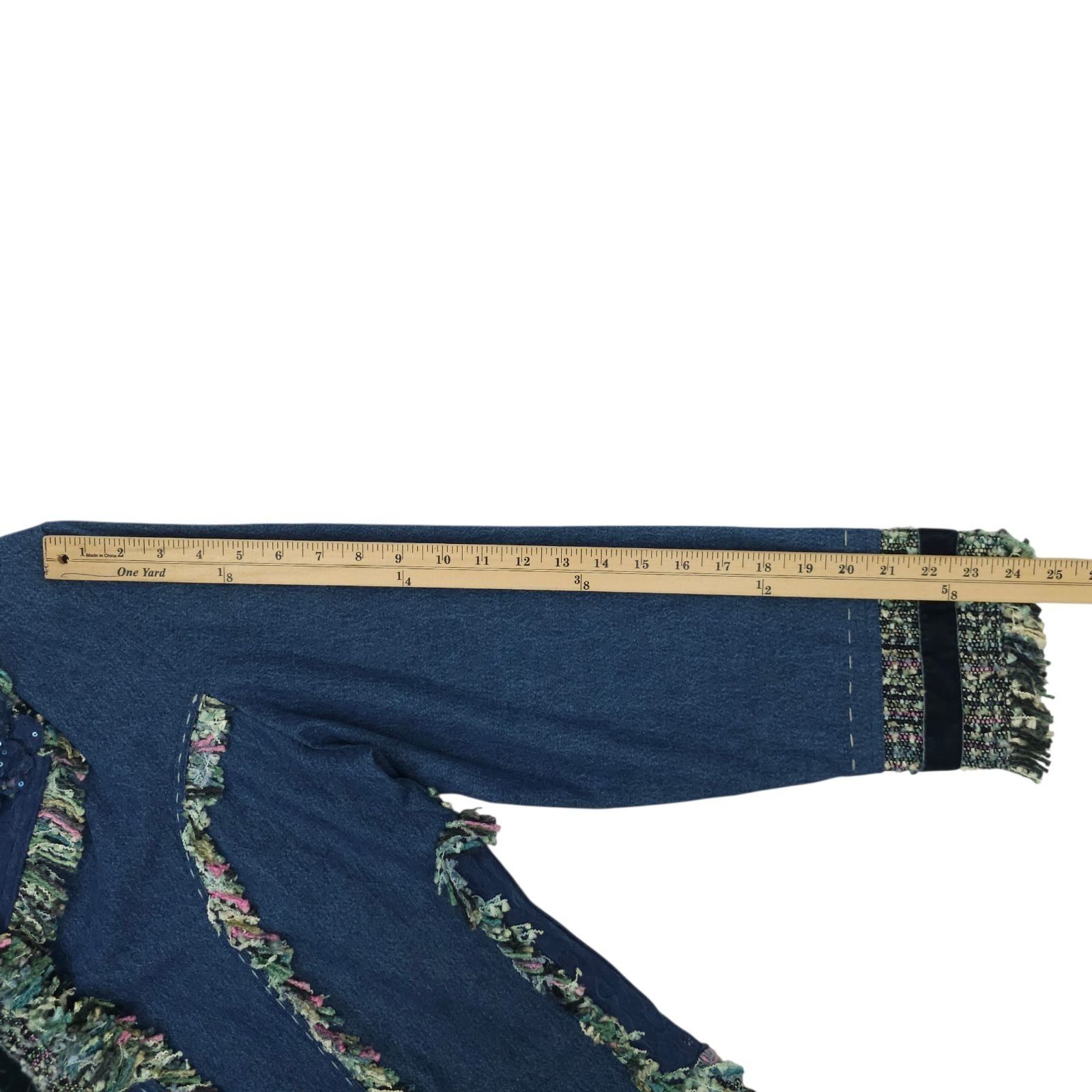 Other Yak Magik Jacket XL Denim Funky Boho Fringe Art to Wear Size XL / US 12-14 / IT 48-50 - 7 Thumbnail