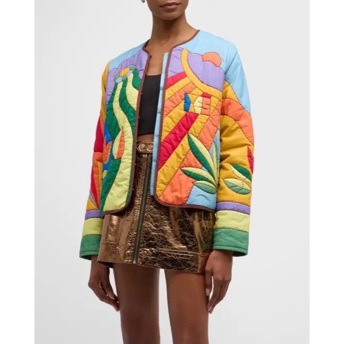 MOTHER MOTHER Women’s Jacket On The Fringe Quilted Coat 70s Colorfu Size S / US 4 / IT 40 - 5 Thumbnail