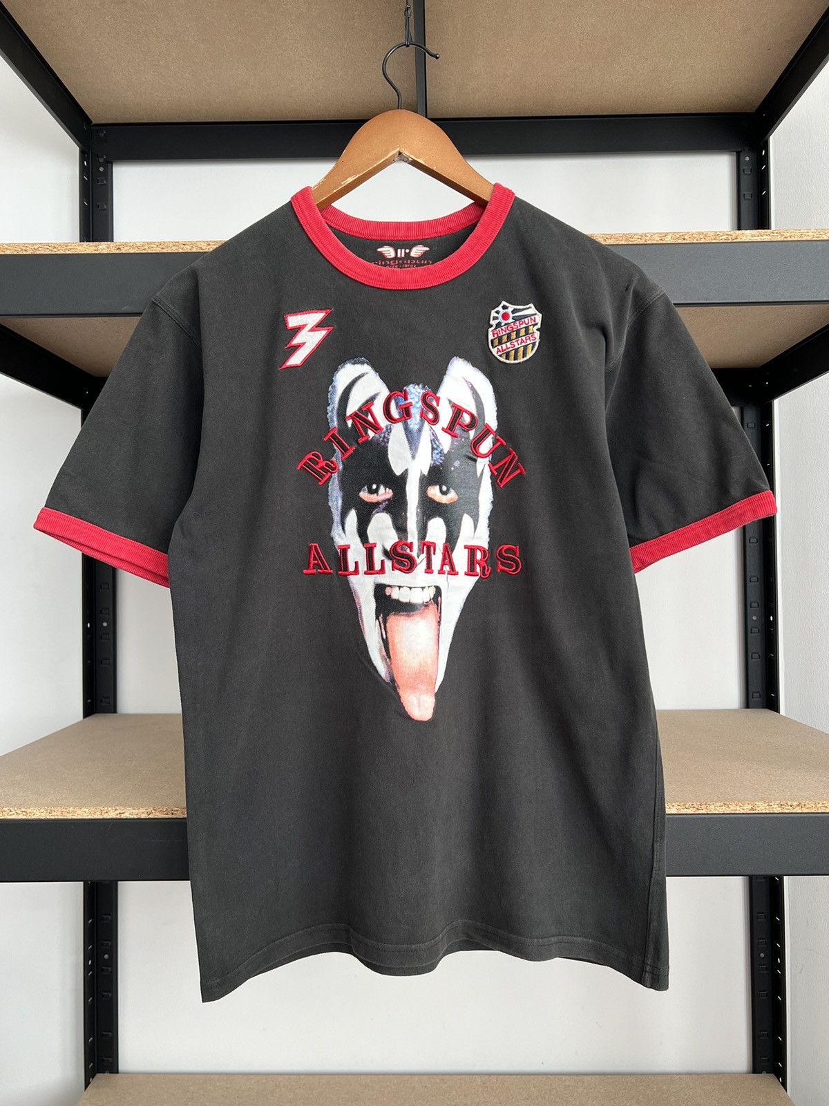 Ringspun Vintage Kiss Ringspun Allstars Ringer Black T-shirt Size US M / EU 48-50 / 2 - 3 Thumbnail