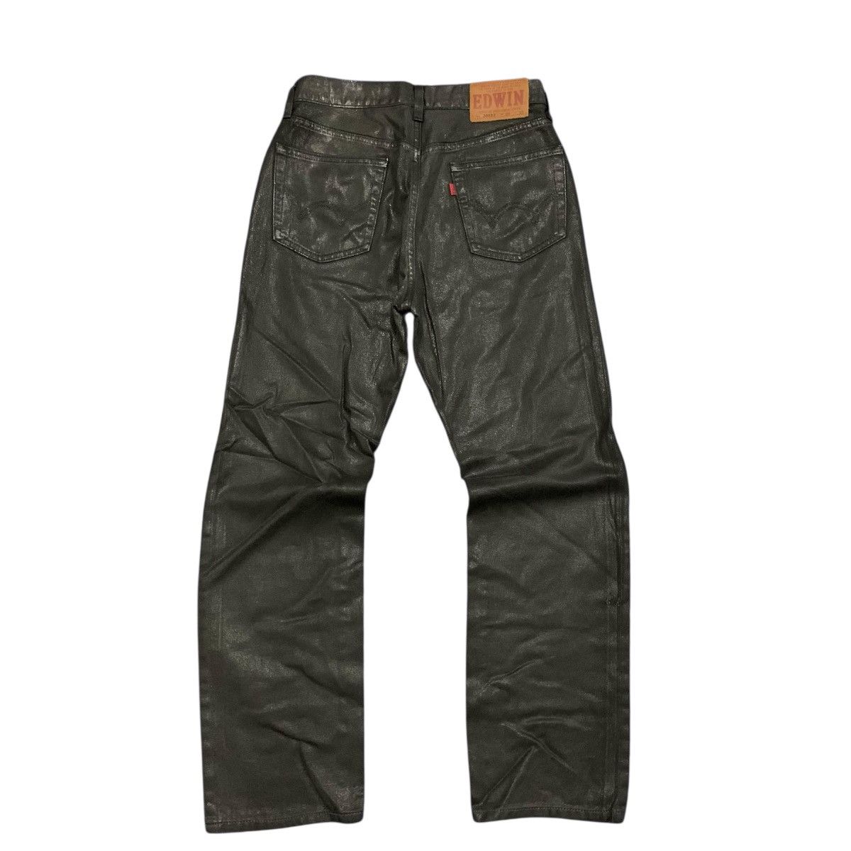 Vintage Edwin 503ZZ Waxed Jeans Black Coated Japan Denim