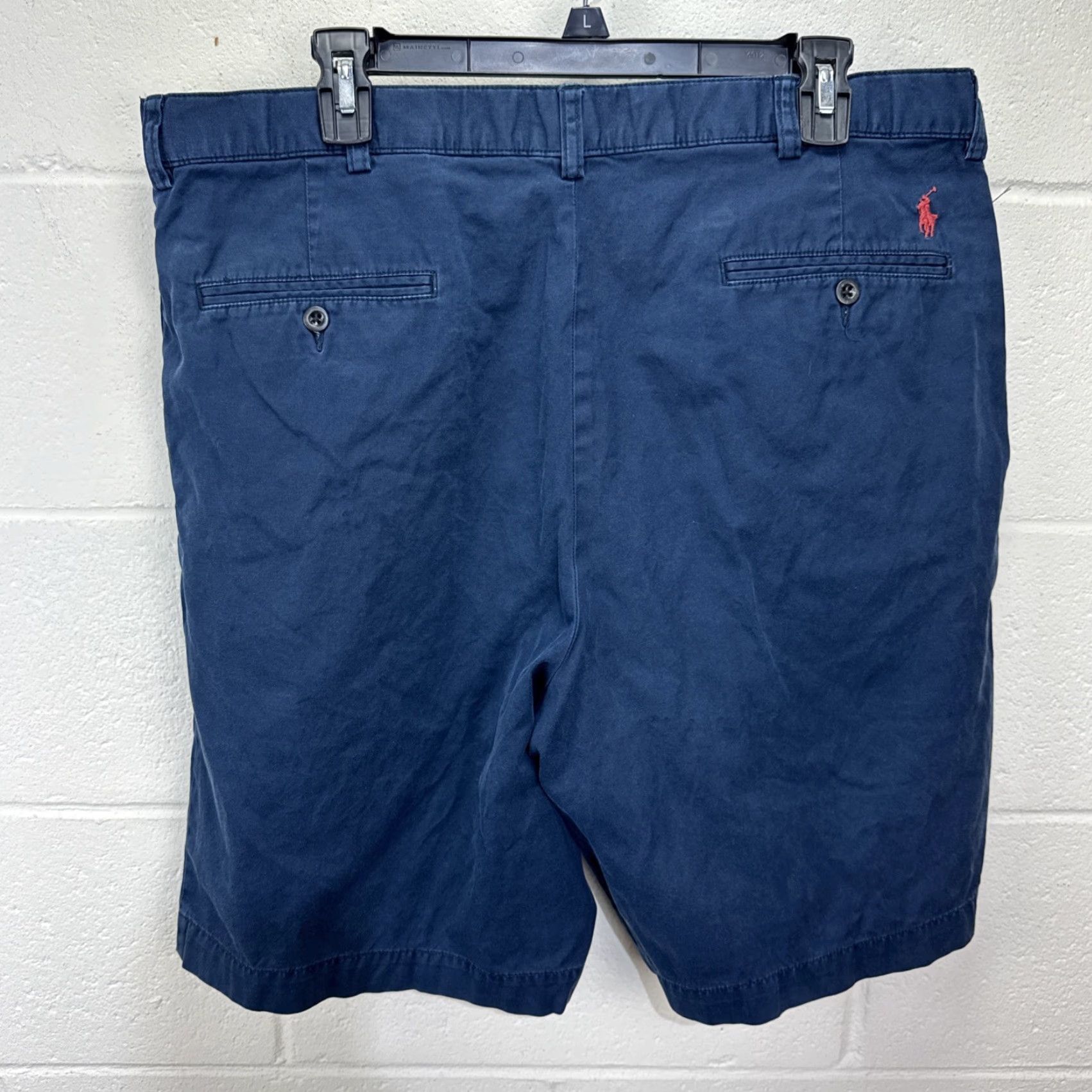 Polo Ralph Lauren VINTAGE Polo Ralph Lauren Men's Shorts Casual Chino 38 Navy Blue Pleated Front 5-Pocket Summer Fall Spring Size US M / EU 48-50 / 2 - 7 Thumbnail