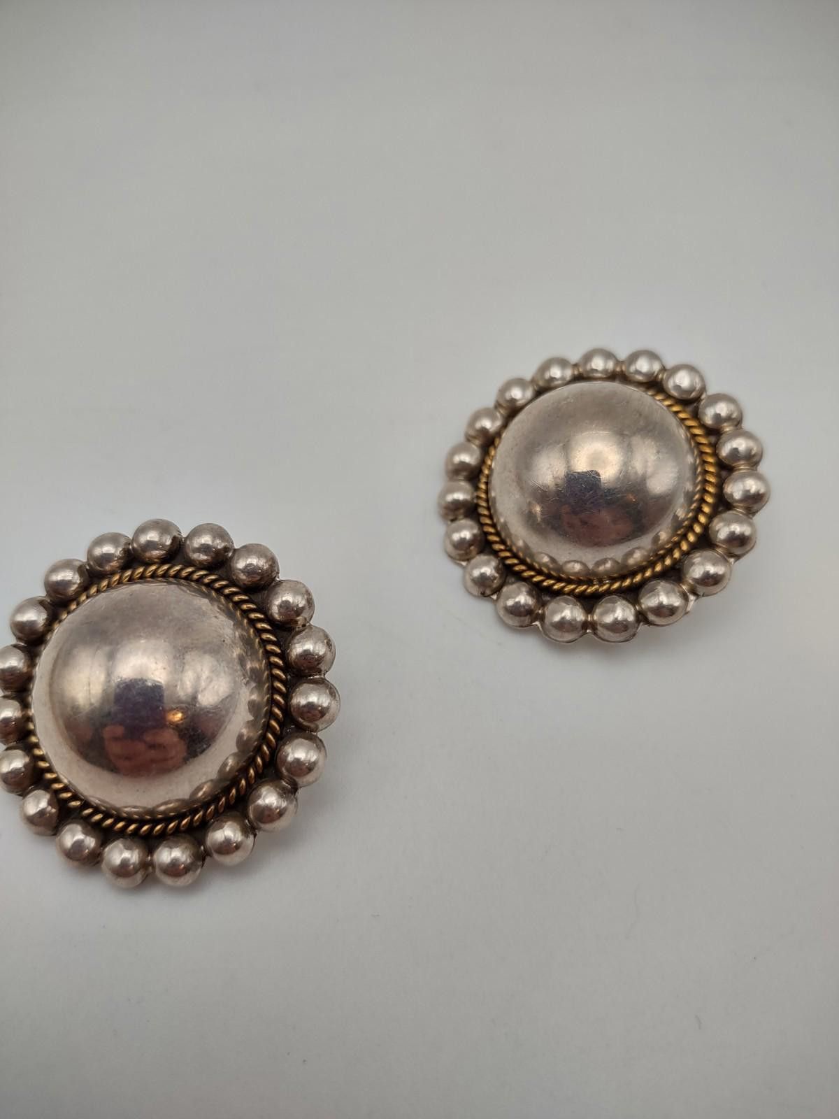 Other Taxco Mexico 925 Sterling Domed Button Earrings Size ONE SIZE - 2 Thumbnail