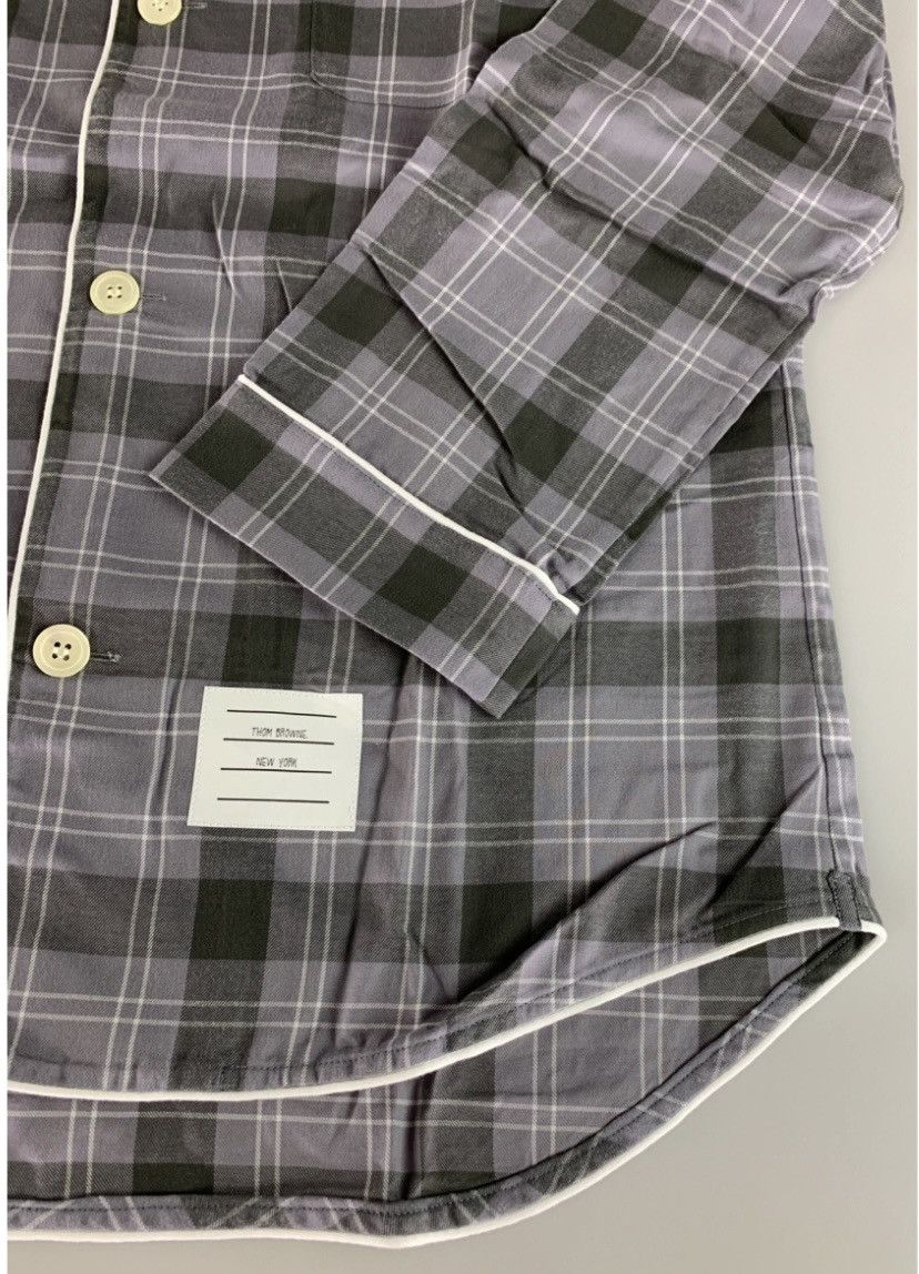 Thom Browne Thom Browne grey/lt grey flannel windowpane check top 2 NWT Size US M / EU 48-50 / 2 - 8 Thumbnail