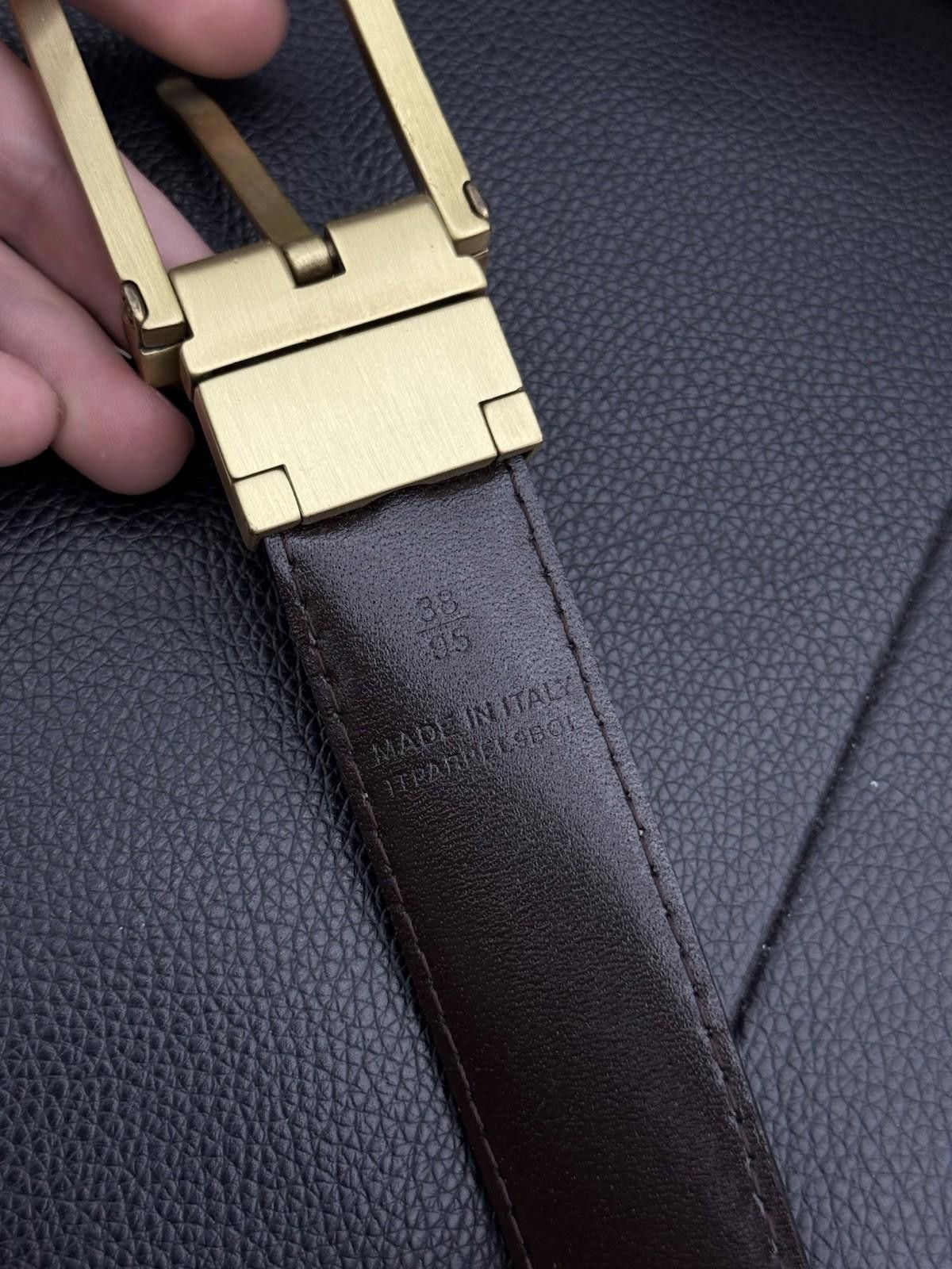 Burberry Burberry Leather Canvas Check Print Gold Buckle Belt 38/95 Size ONE SIZE - 10 Thumbnail